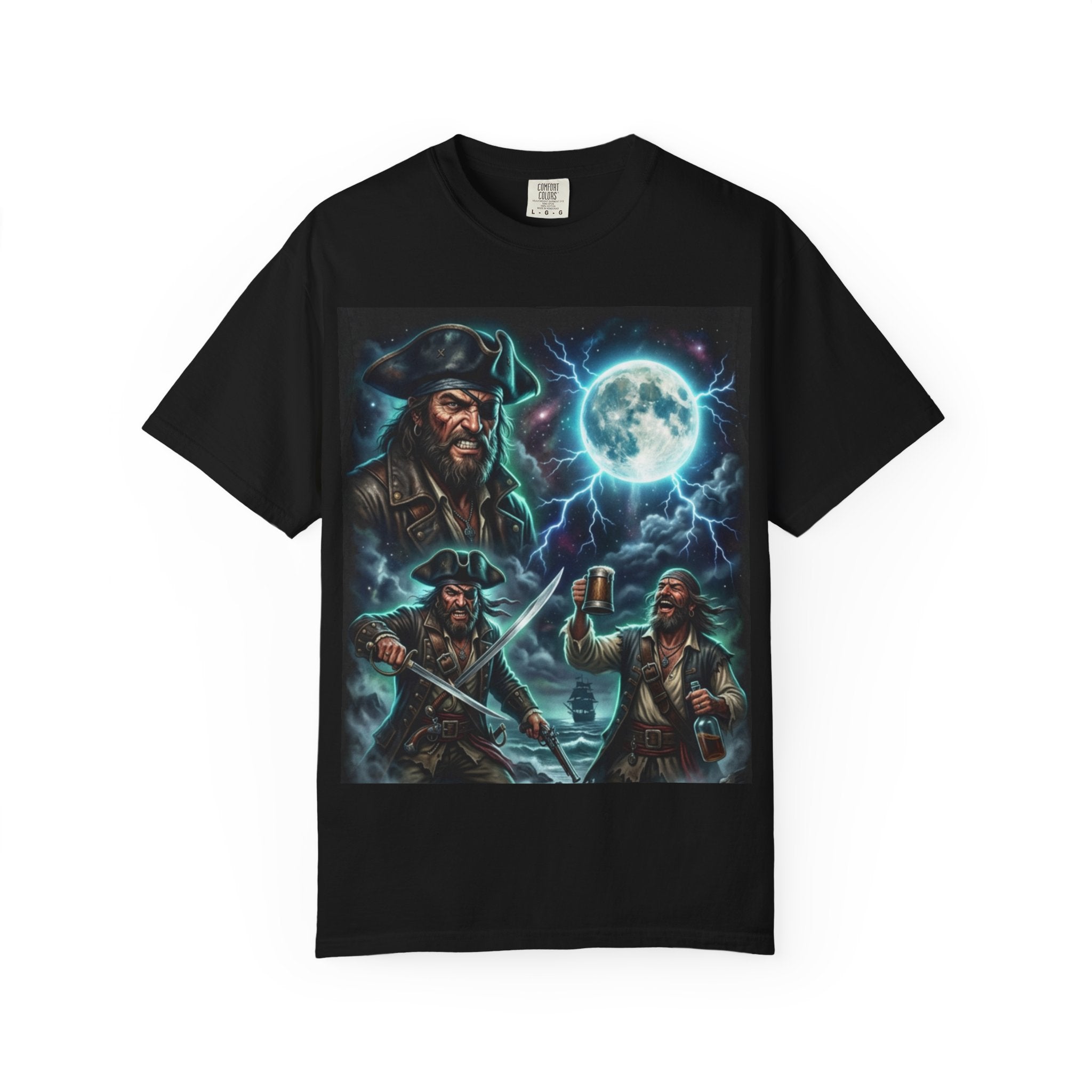 Pirate Crew Graphic T-Shirt — Moonlit Buccaneers Artwork