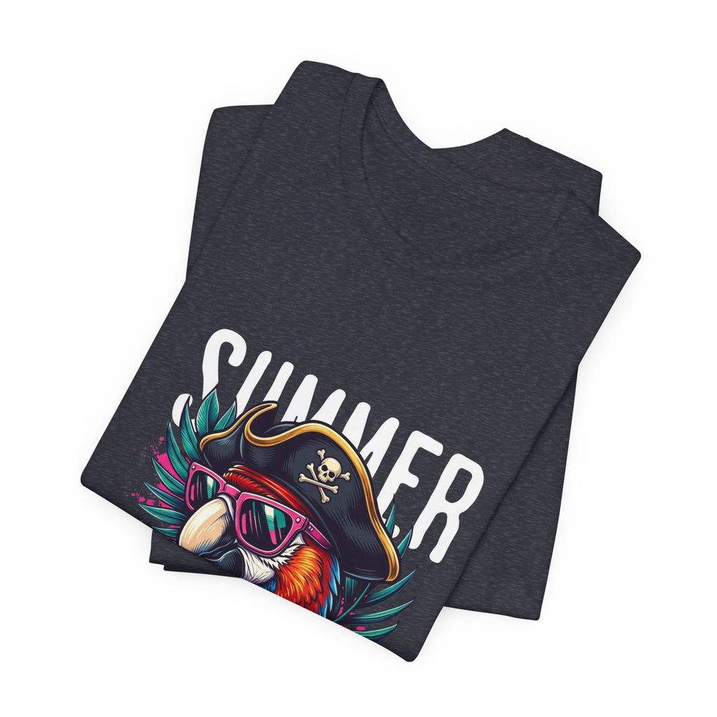 T-Shirt — "Summer Vibes" Pirate Parrot Graphic Tee
