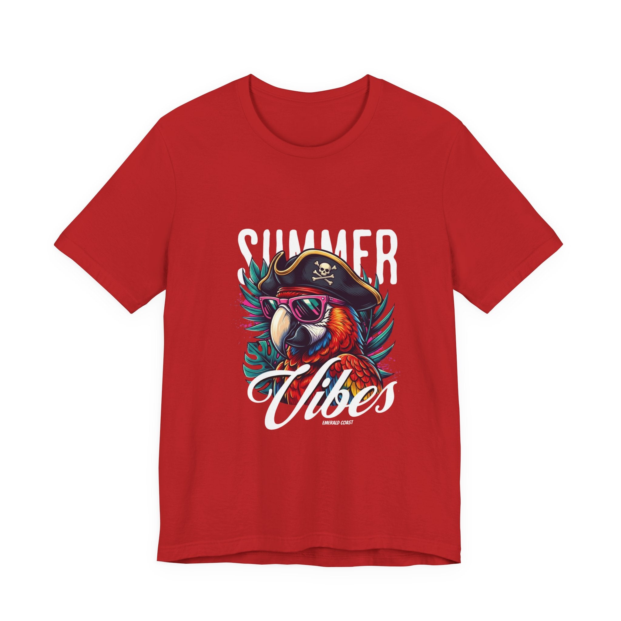 T-Shirt — "Summer Vibes" Pirate Parrot Graphic Tee