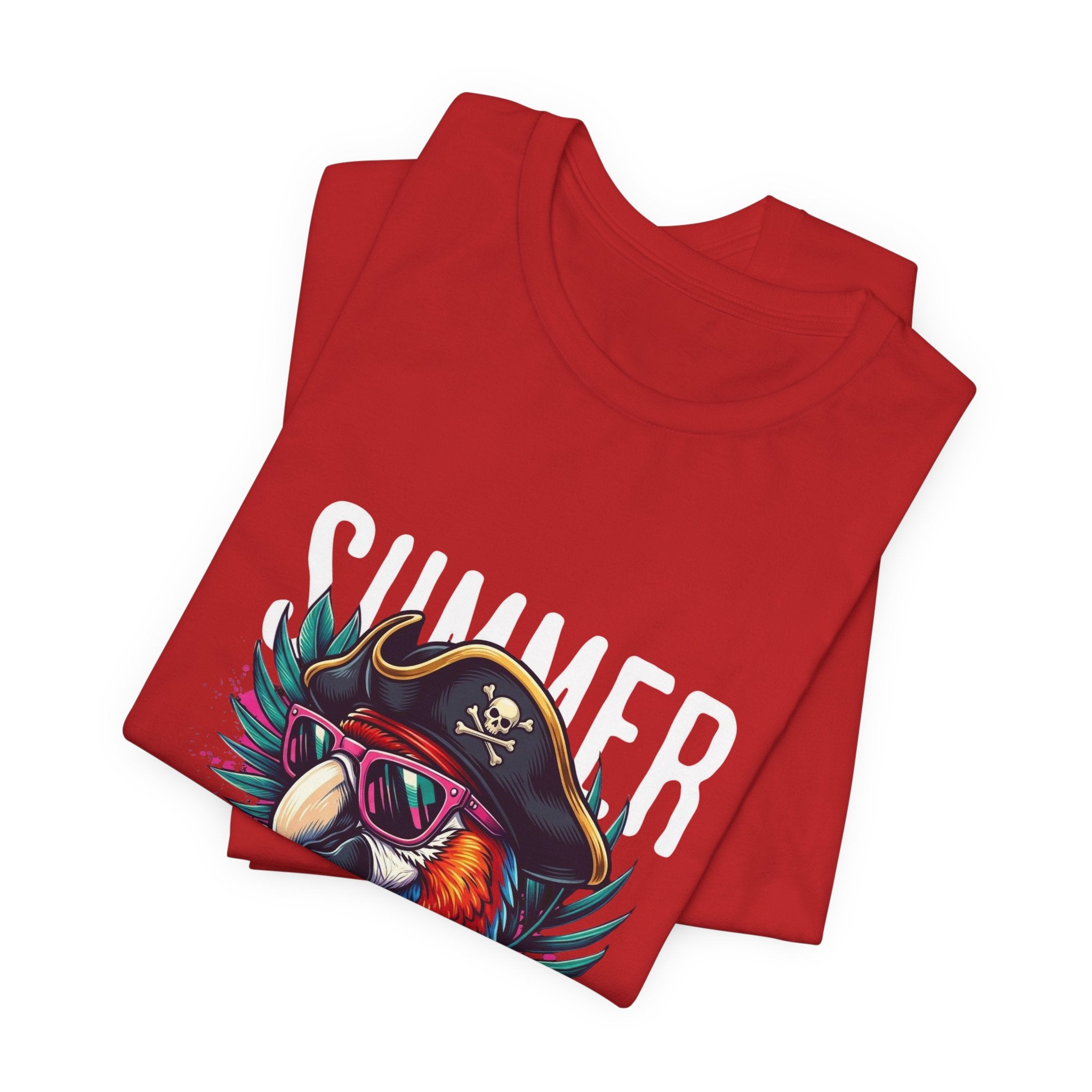 T-Shirt — "Summer Vibes" Pirate Parrot Graphic Tee