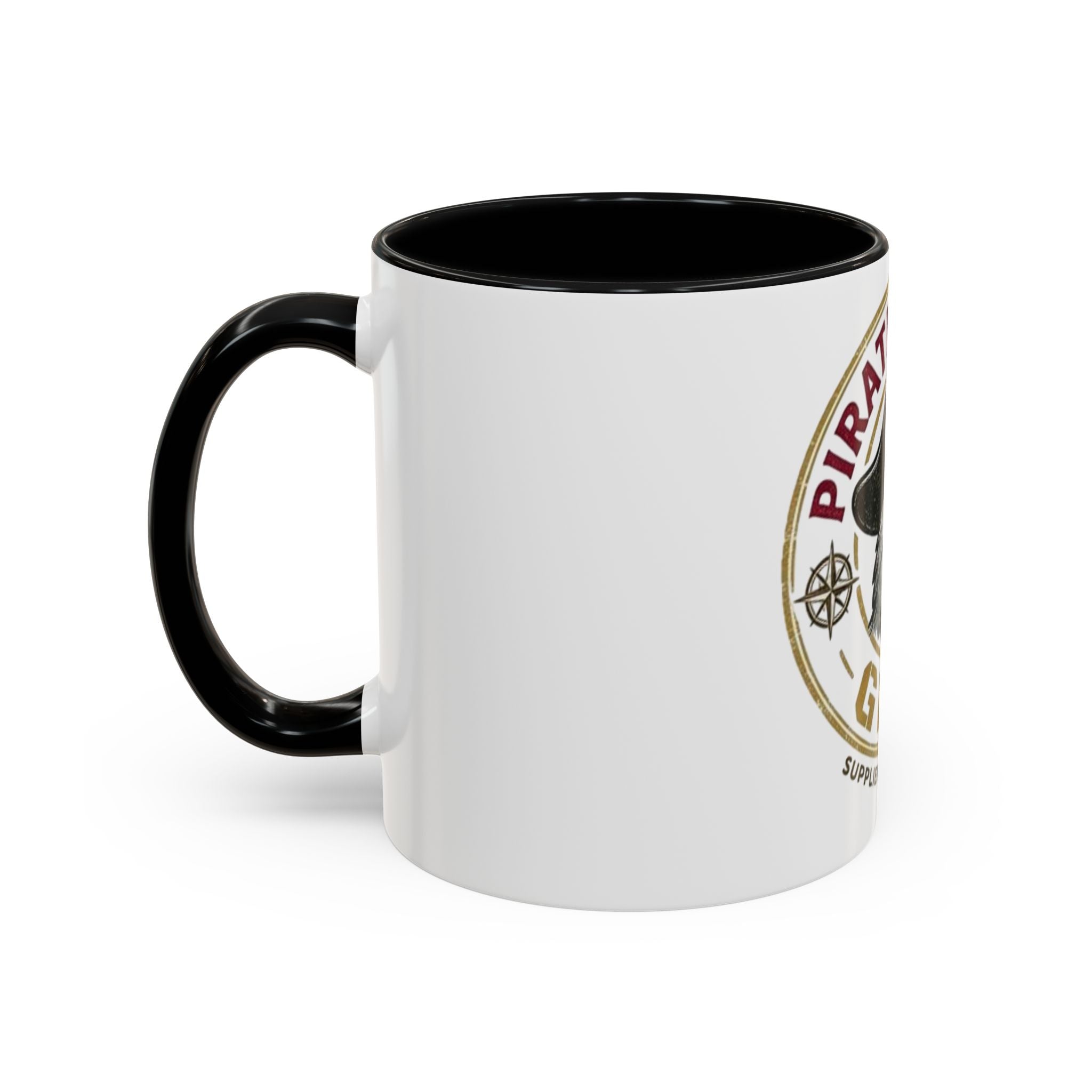 Pirate Parrot Gear Coffee Mug — 'Suppliers of Adventure' Accent Mug