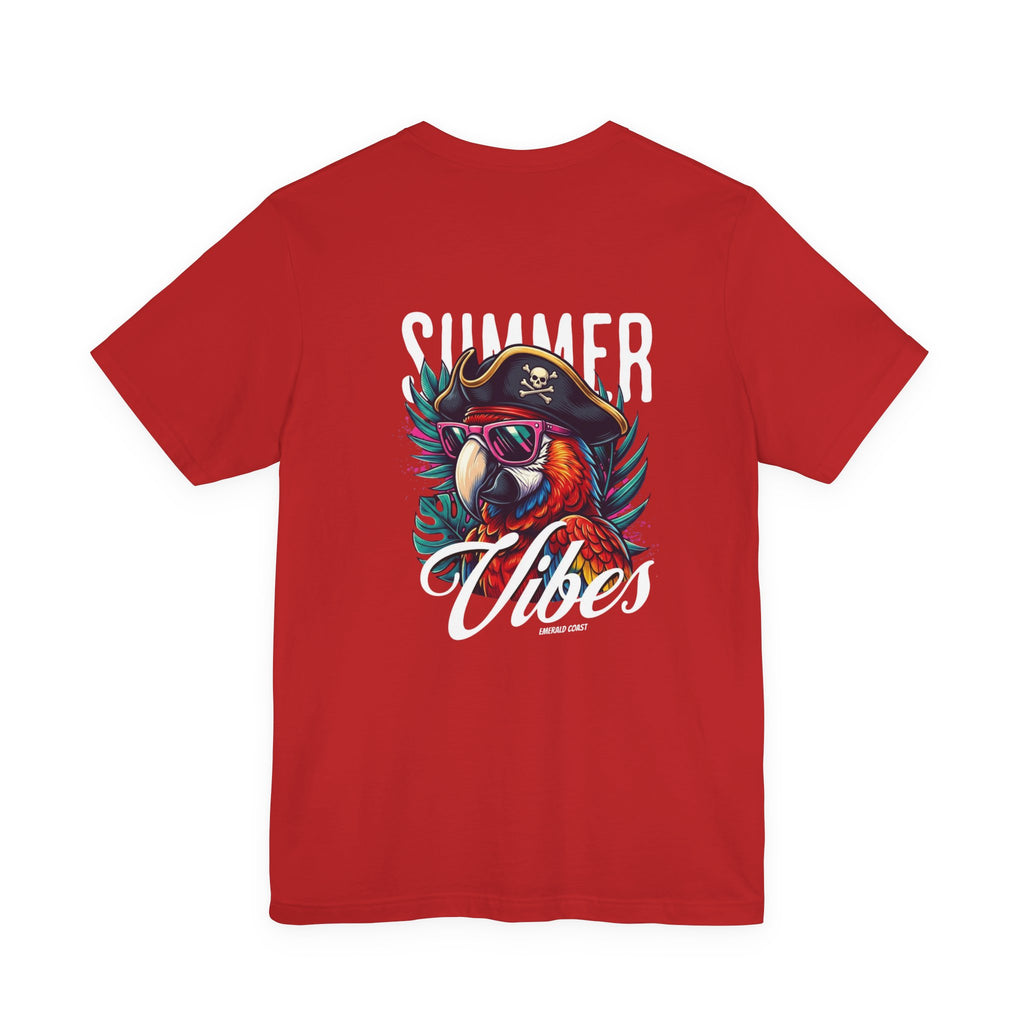 T-Shirt — "Summer Vibes" Pirate Parrot Graphic Tee