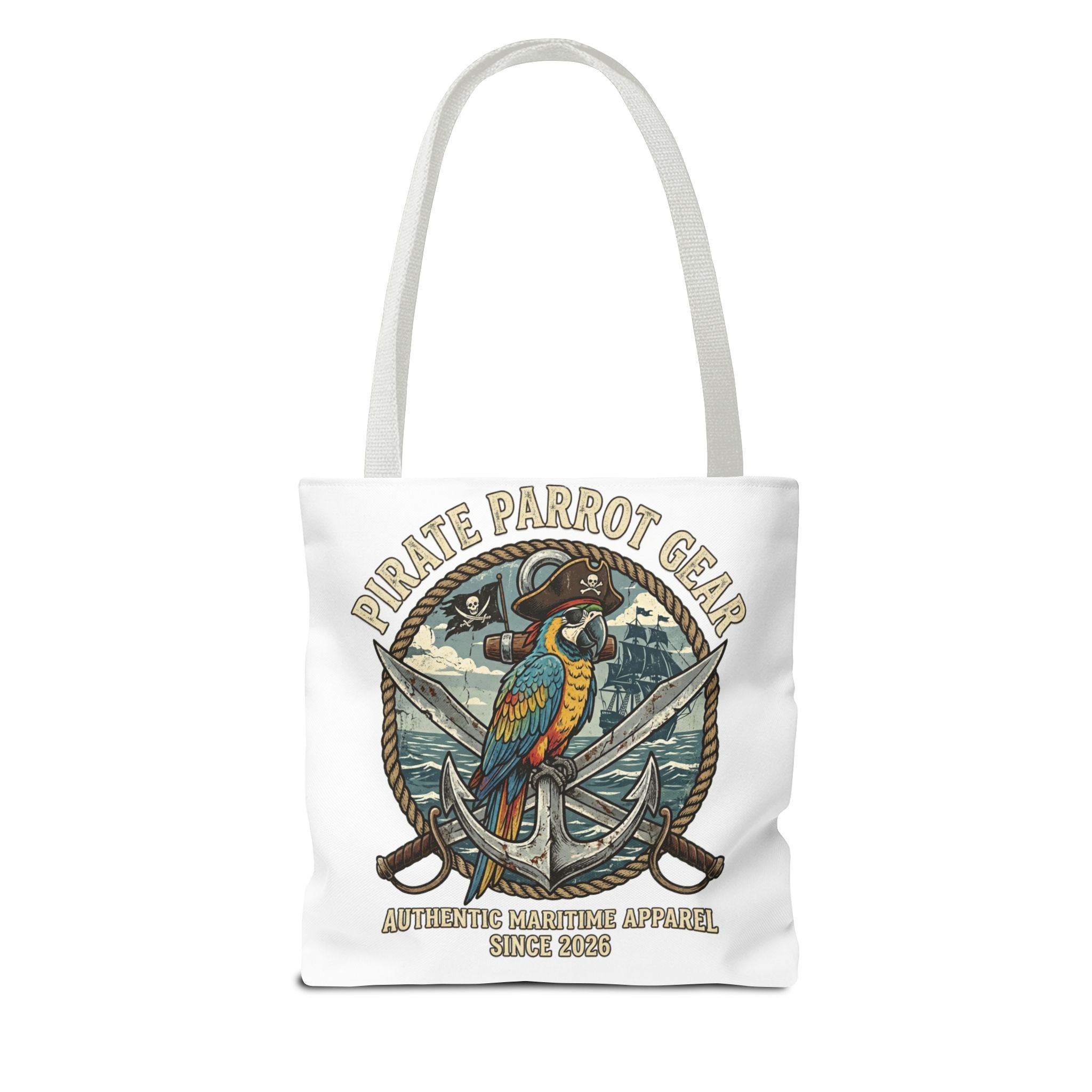 Pirate Parrot Gear Tote and Bead Bag — Nautical Parrot Anchor Design