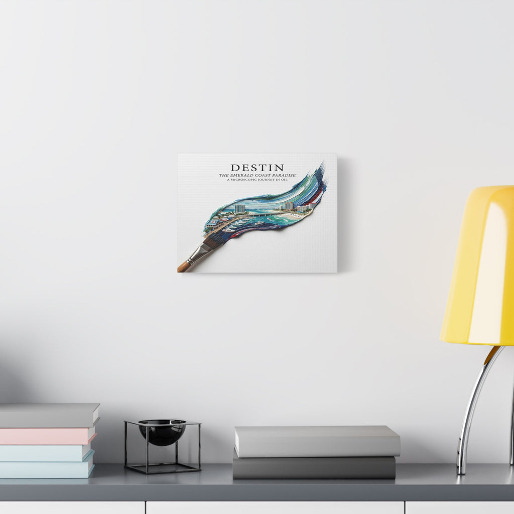 Destin Emerald Coast Canvas Print — Coastal Brushstroke Wall Art