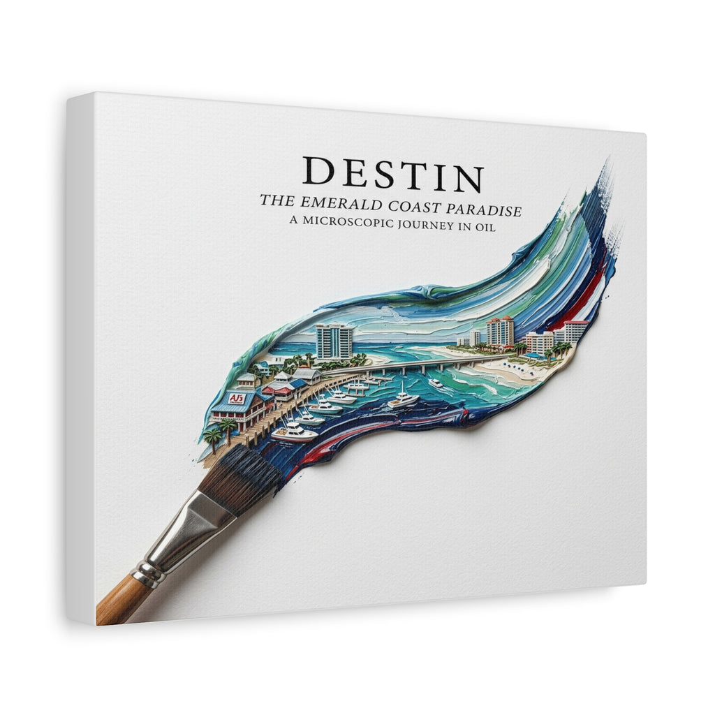 Destin Emerald Coast Canvas Print — Coastal Brushstroke Wall Art