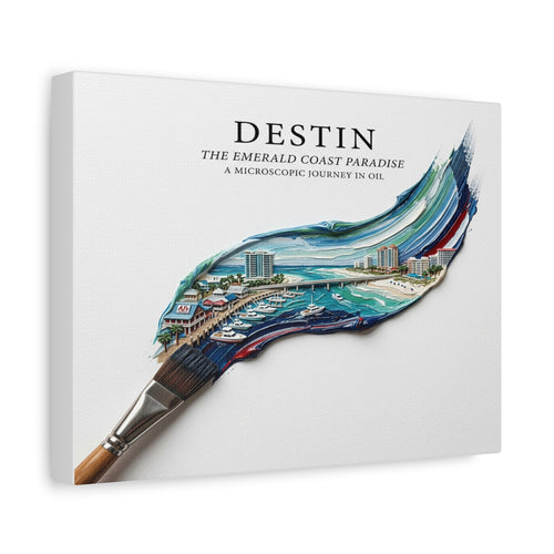 Destin Emerald Coast Canvas Print — Coastal Brushstroke Wall Art