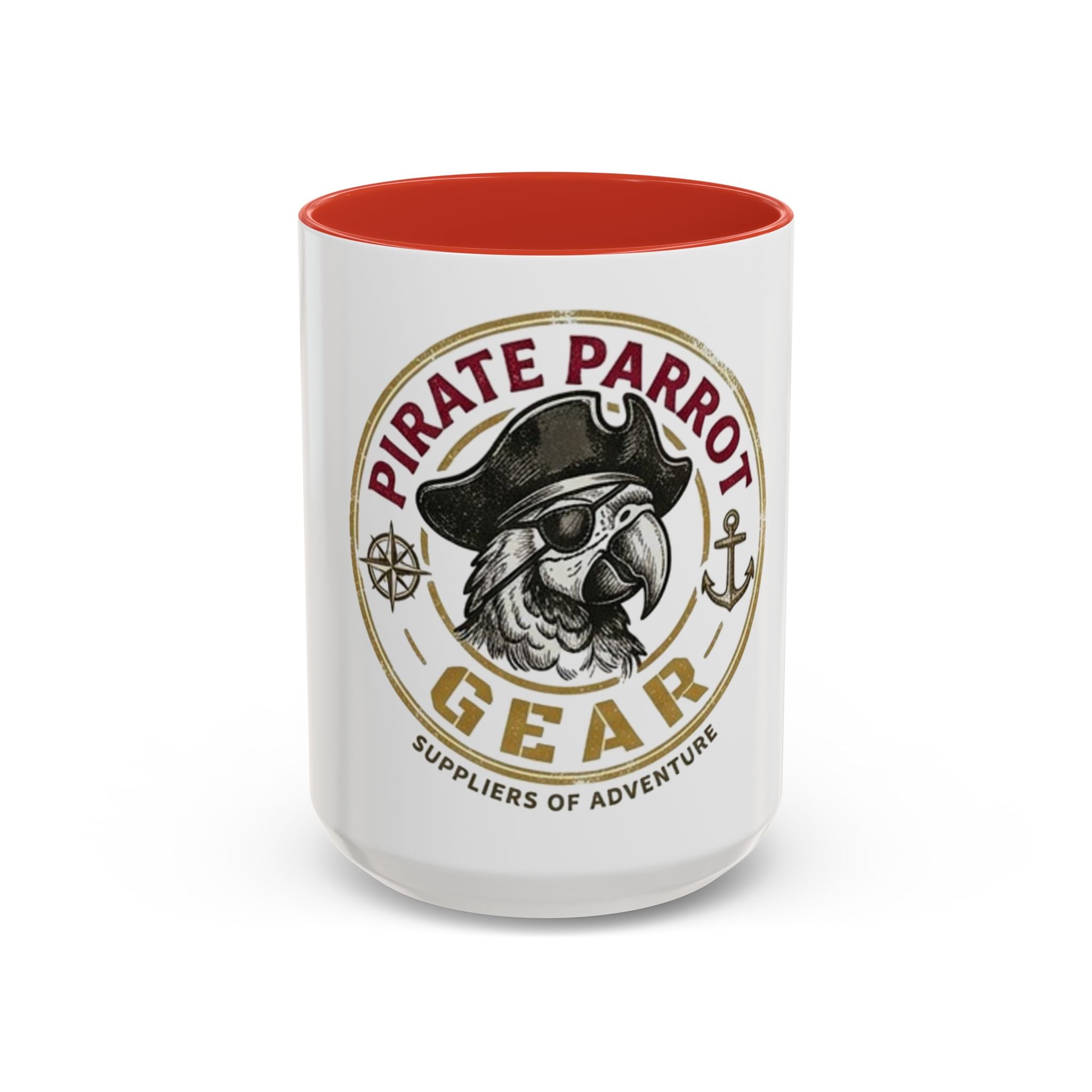 Pirate Parrot Gear Coffee Mug — 'Suppliers of Adventure' Accent Mug