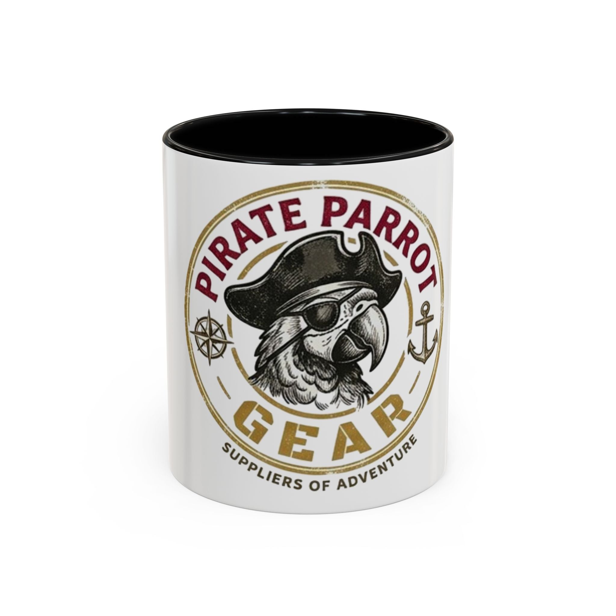 Pirate Parrot Gear Coffee Mug — 'Suppliers of Adventure' Accent Mug