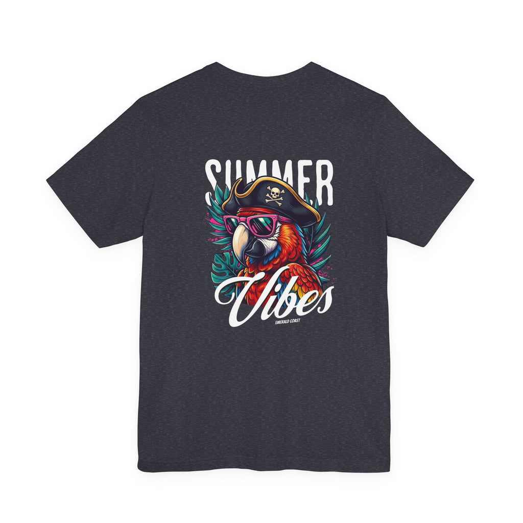 T-Shirt — "Summer Vibes" Pirate Parrot Graphic Tee