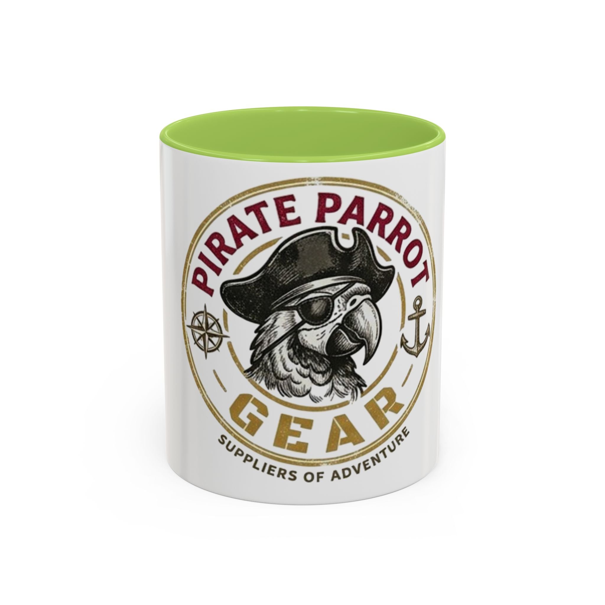 Pirate Parrot Gear Coffee Mug — 'Suppliers of Adventure' Accent Mug