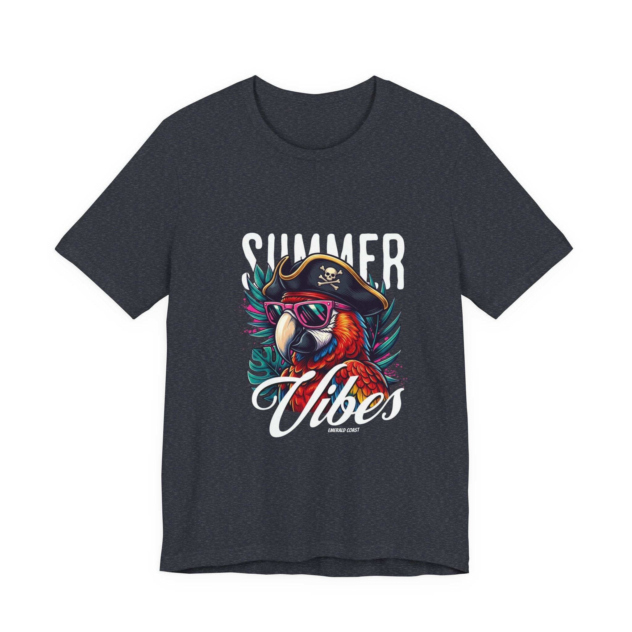 T-Shirt — "Summer Vibes" Pirate Parrot Graphic Tee
