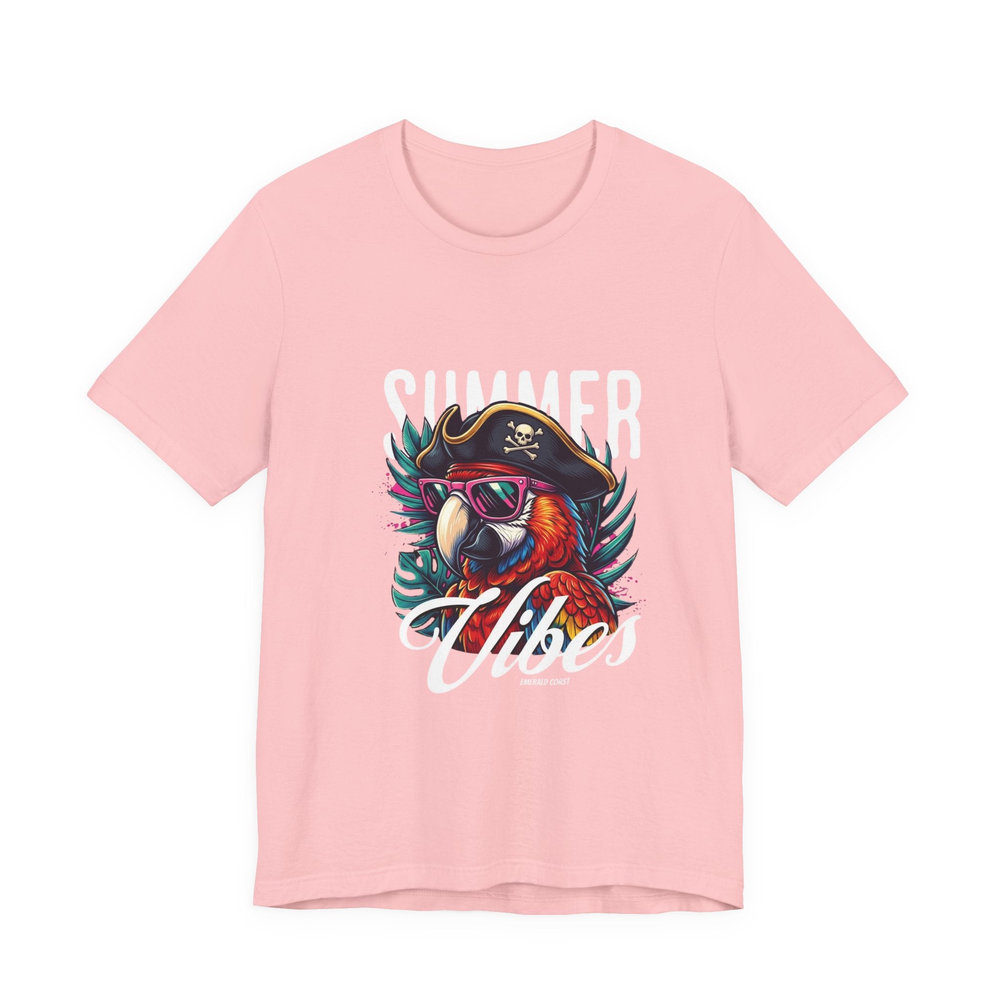 T-Shirt — "Summer Vibes" Pirate Parrot Graphic Tee
