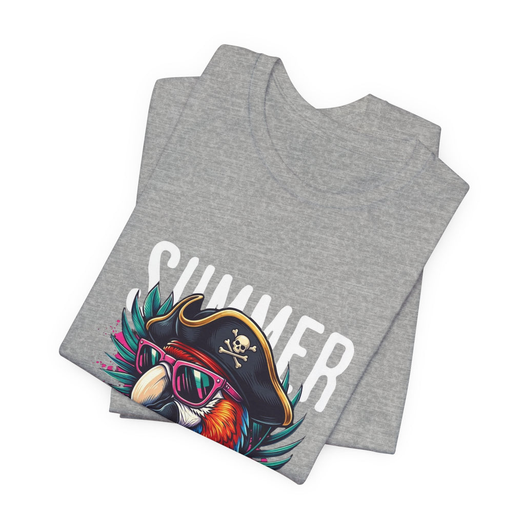 T-Shirt — "Summer Vibes" Pirate Parrot Graphic Tee