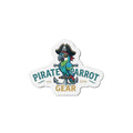 Pirate Parrot Gear Die-Cut Magnet — Cute Pirate Parrot Logo Refrigerator Magnet