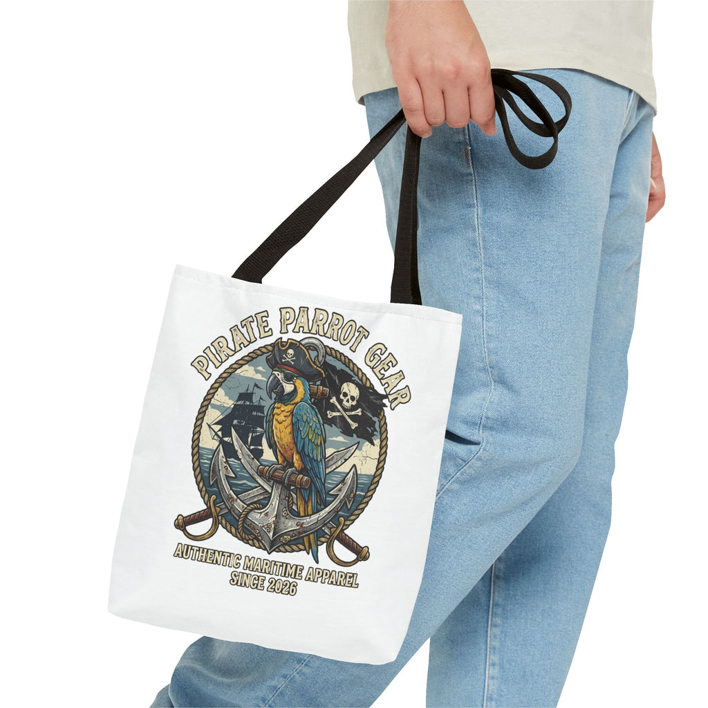 Pirate Parrot Gear Tote and Bead Bag — Nautical Parrot Anchor Design