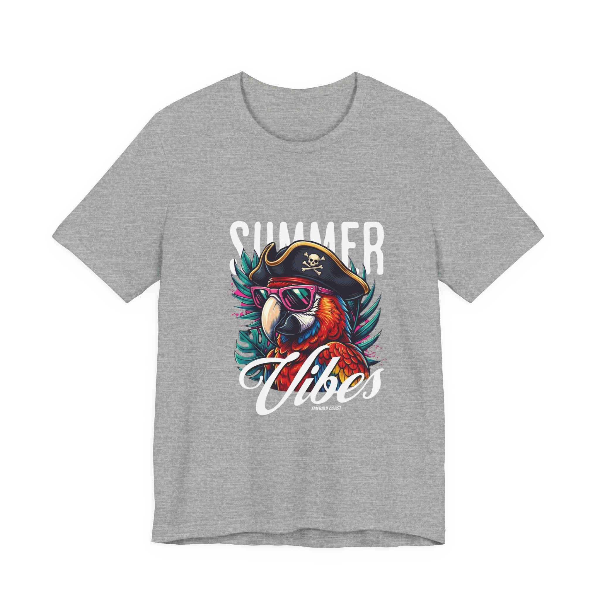 T-Shirt — "Summer Vibes" Pirate Parrot Graphic Tee