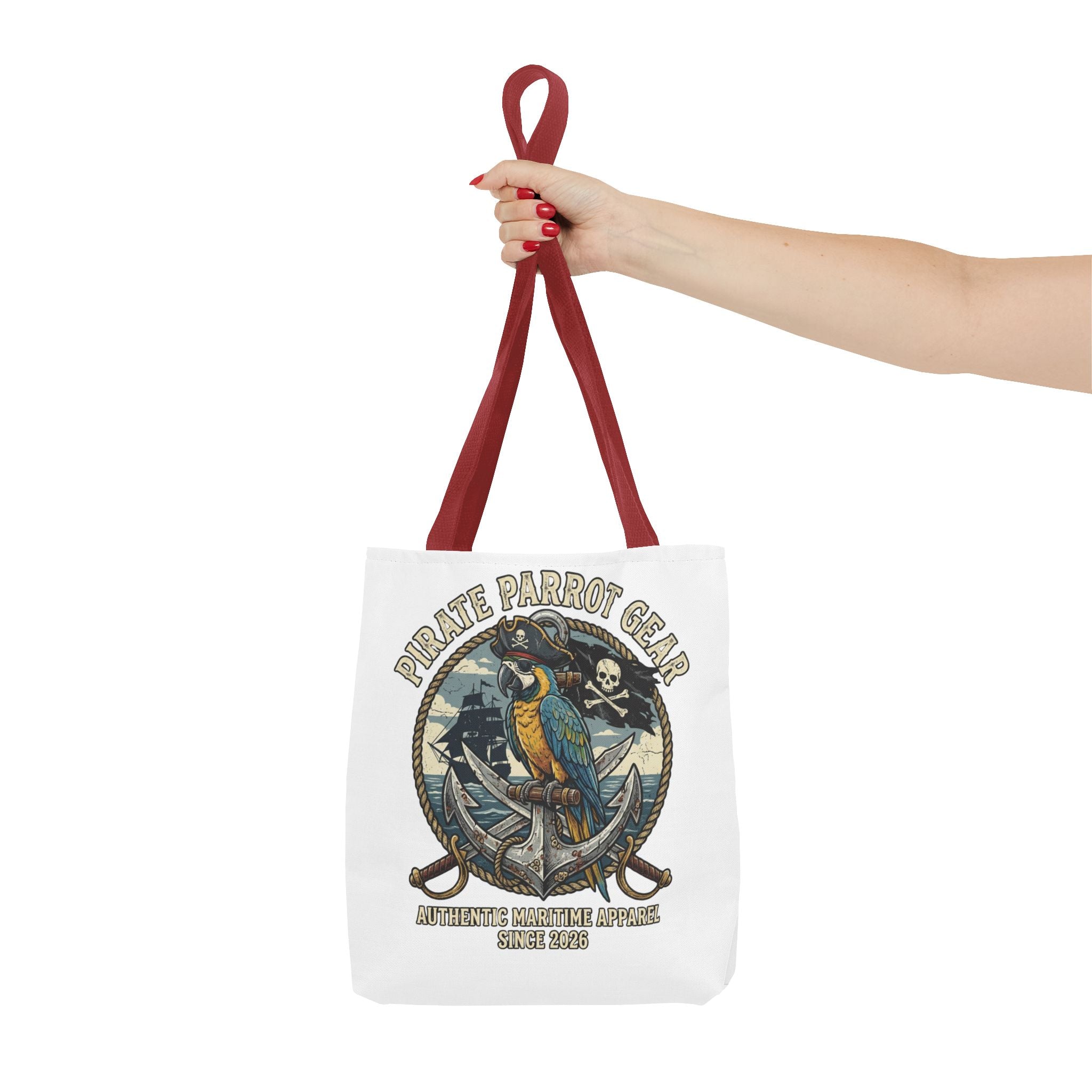 Pirate Parrot Gear Tote and Bead Bag — Nautical Parrot Anchor Design