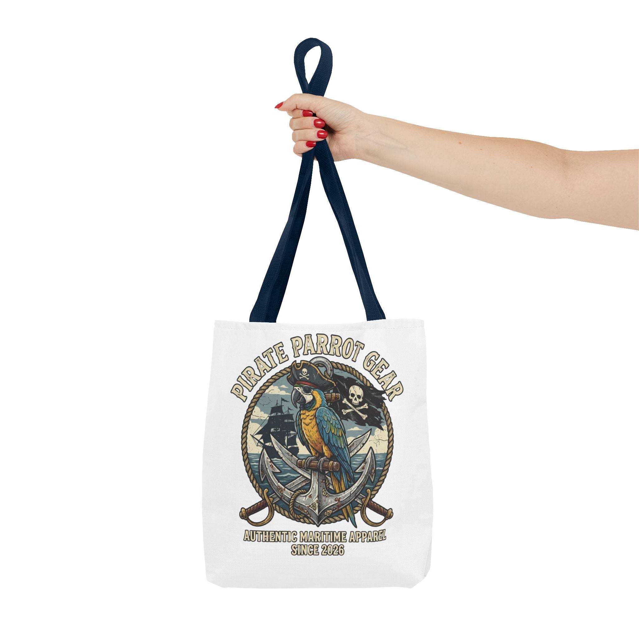 Pirate Parrot Gear Tote and Bead Bag — Nautical Parrot Anchor Design