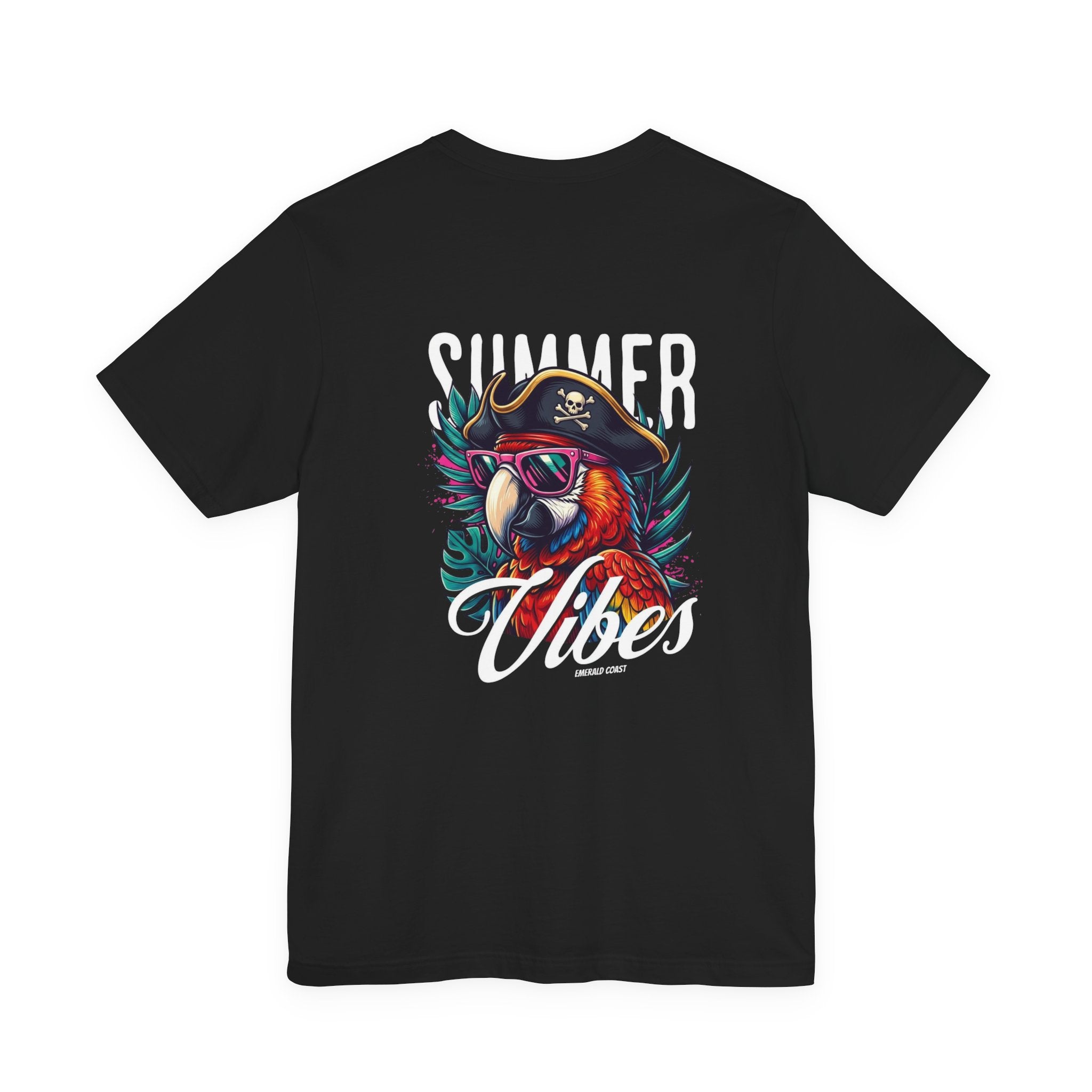 T-Shirt — "Summer Vibes" Pirate Parrot Graphic Tee