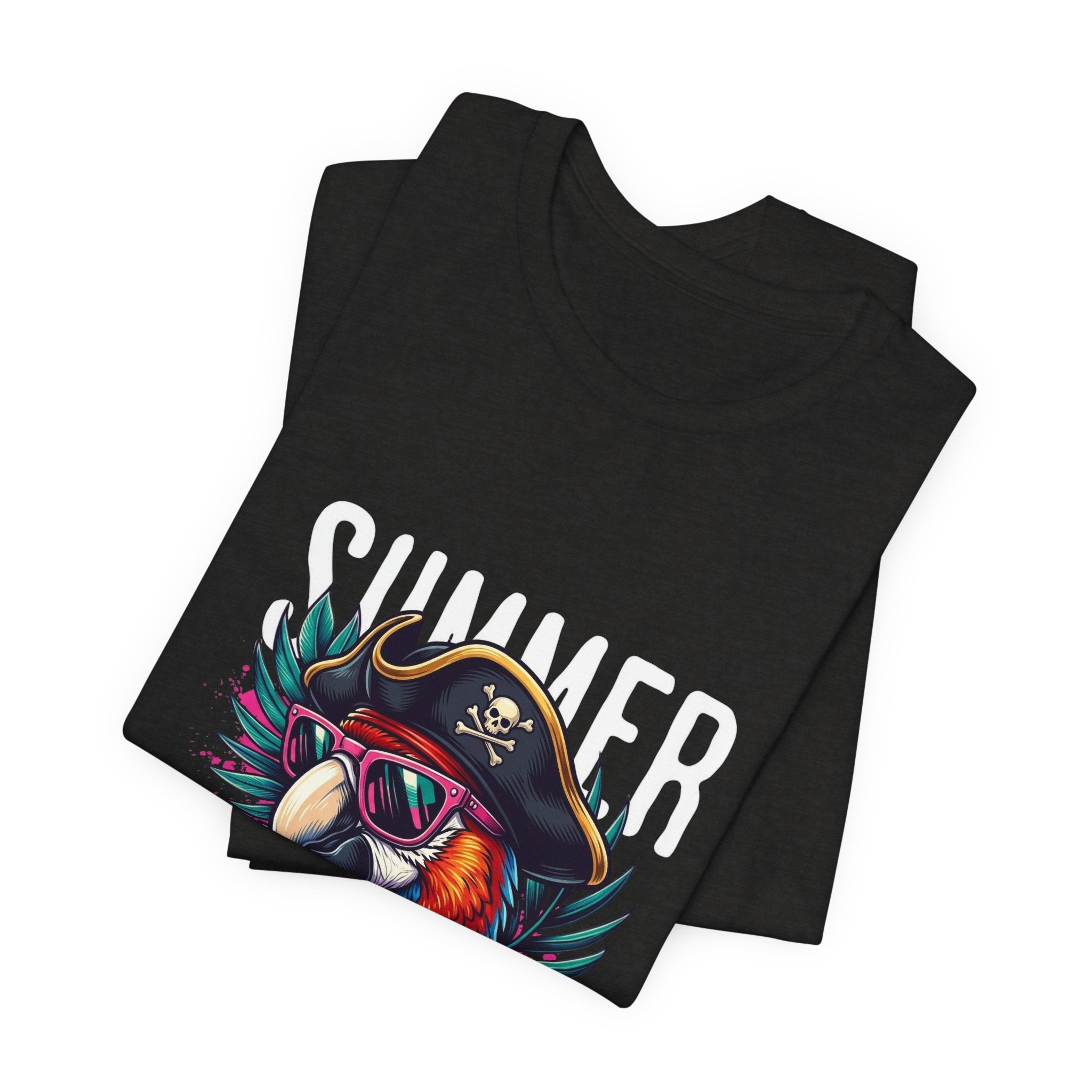 T-Shirt — "Summer Vibes" Pirate Parrot Graphic Tee