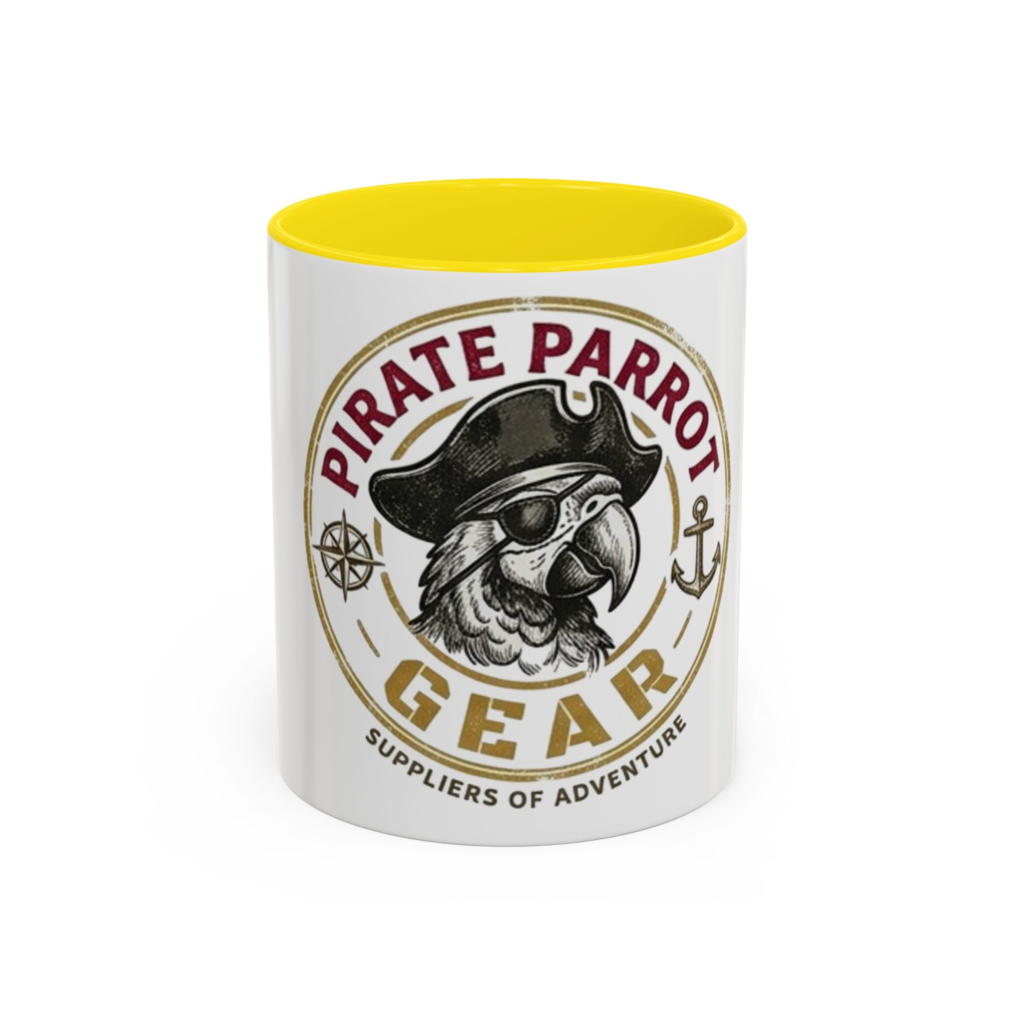 Pirate Parrot Gear Coffee Mug — 'Suppliers of Adventure' Accent Mug