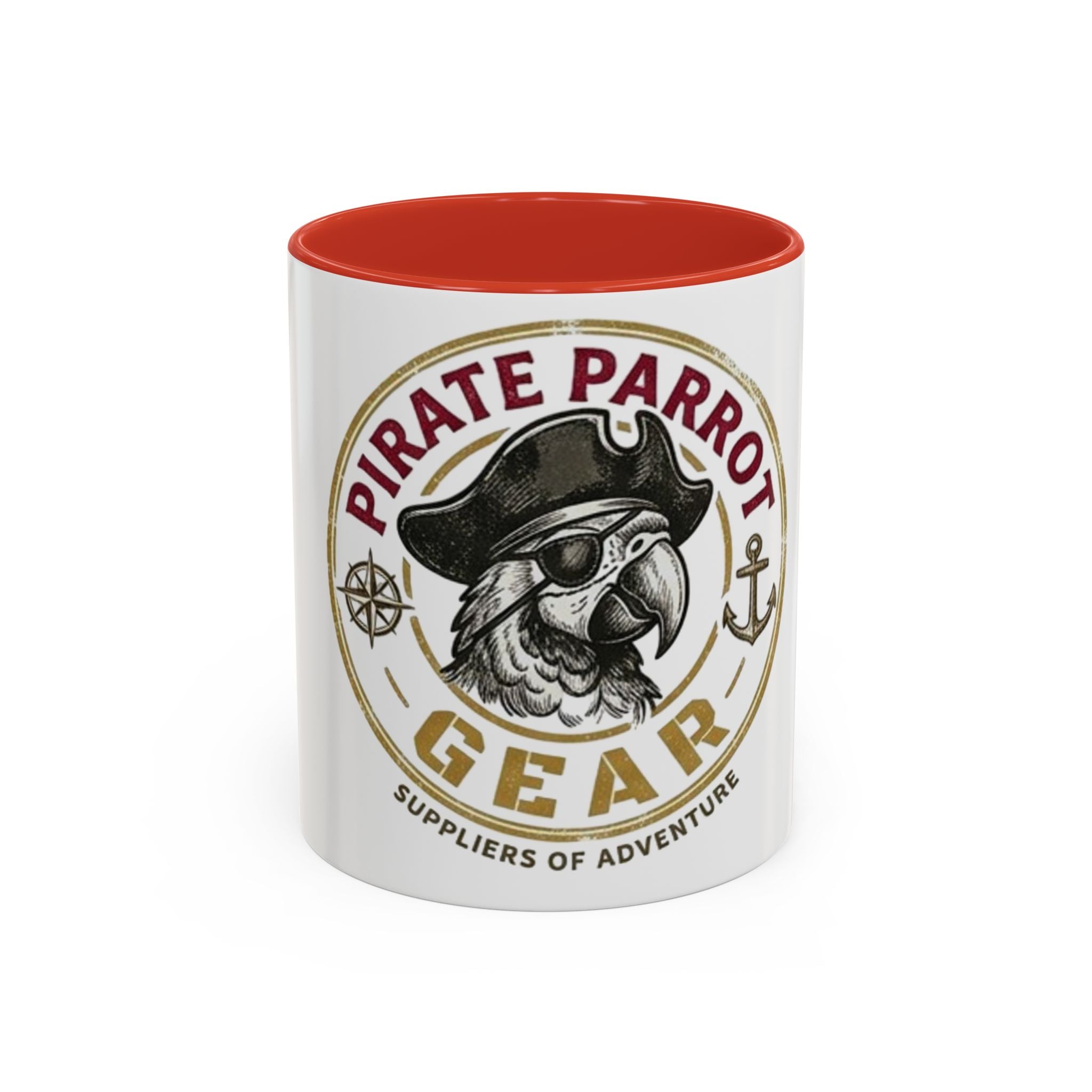 Pirate Parrot Gear Coffee Mug — 'Suppliers of Adventure' Accent Mug