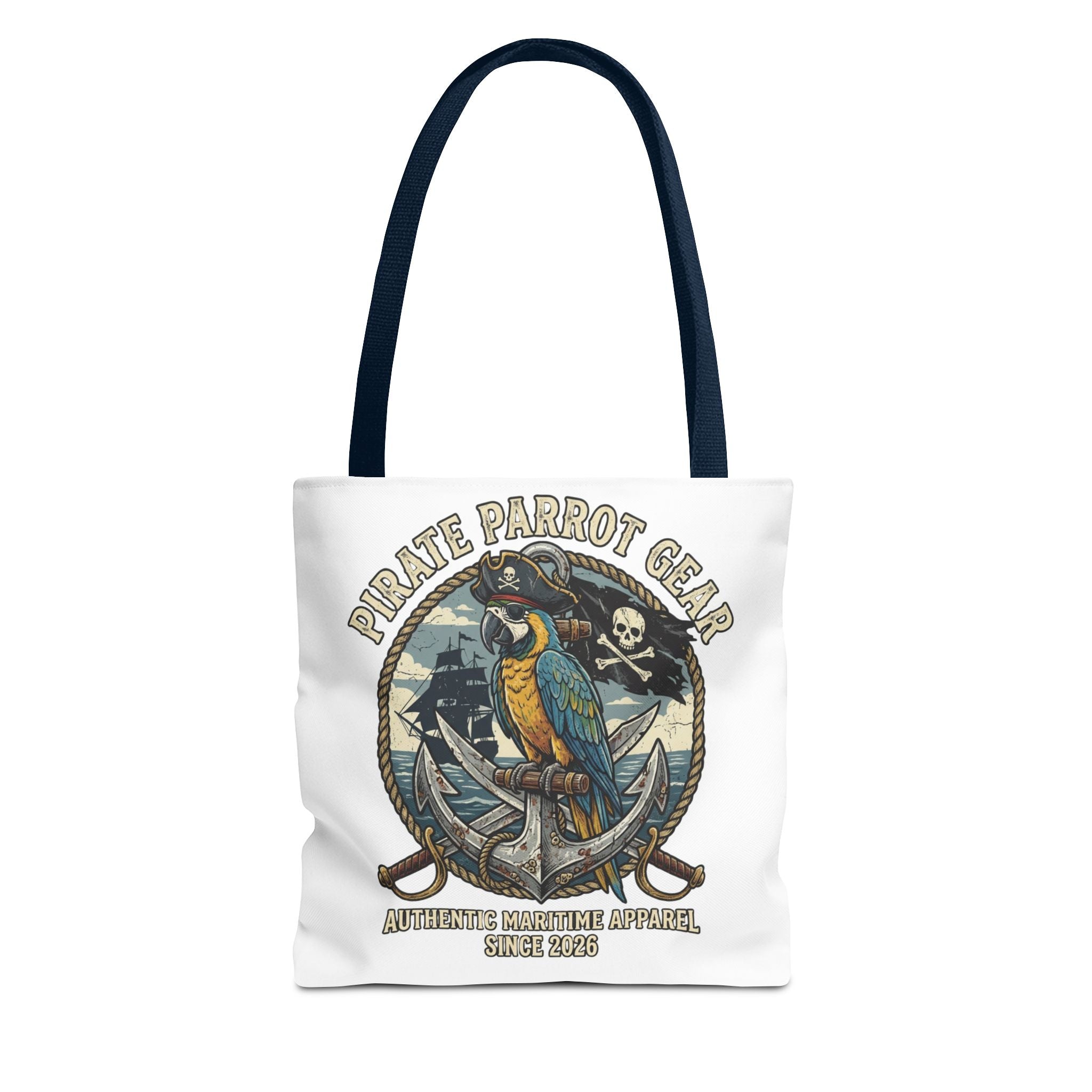 Pirate Parrot Gear Tote and Bead Bag — Nautical Parrot Anchor Design