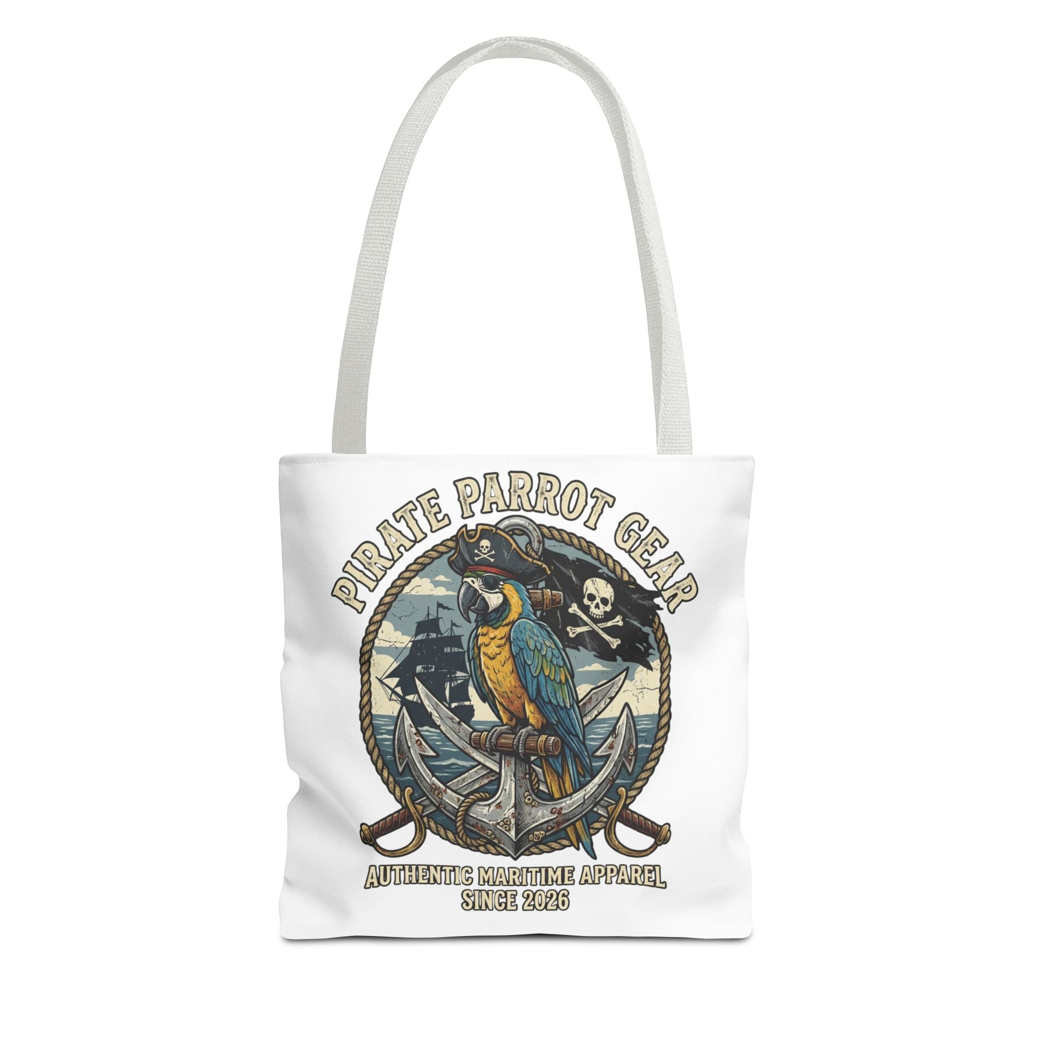 Pirate Parrot Gear Tote and Bead Bag — Nautical Parrot Anchor Design