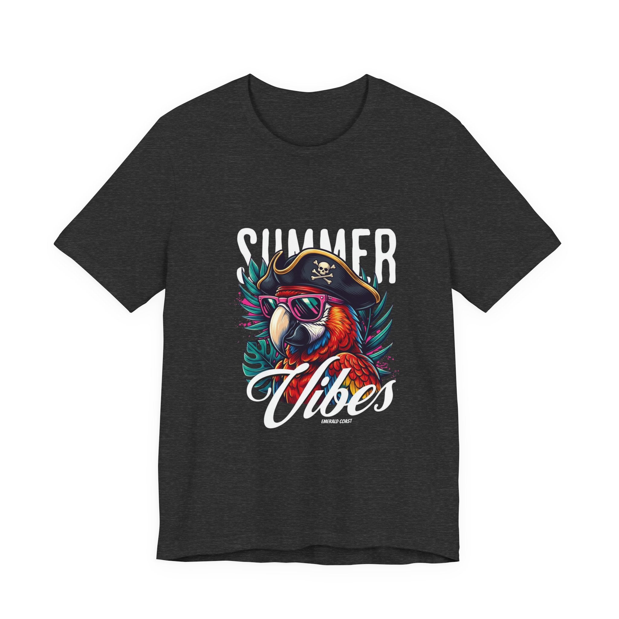 T-Shirt — "Summer Vibes" Pirate Parrot Graphic Tee