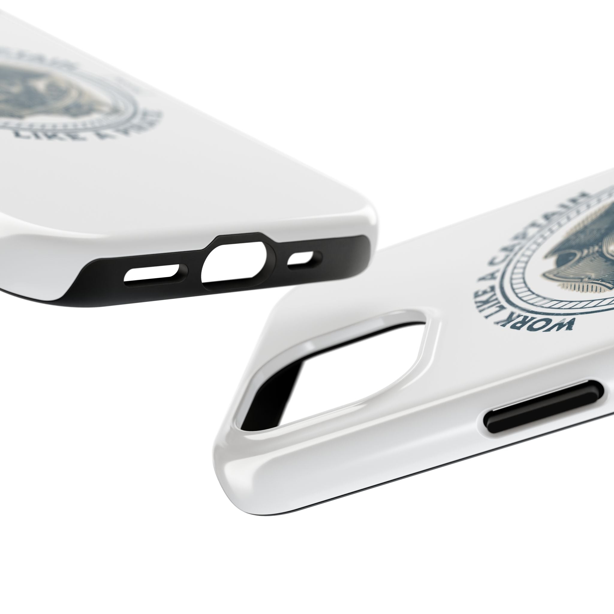 Tough Phone Case — "Work Like a Captain, Play Like a Pirate" Vintage Pirate Design