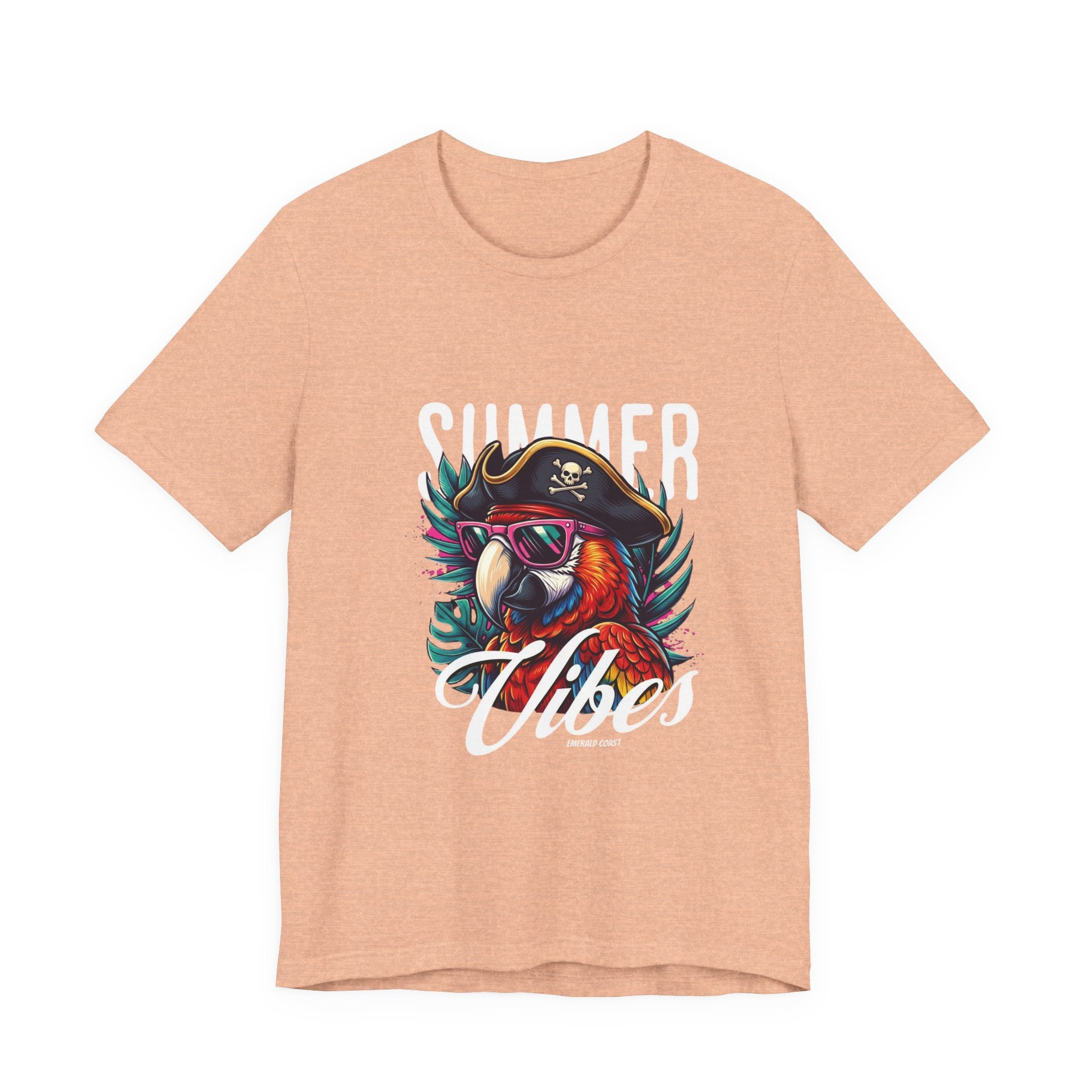 T-Shirt — "Summer Vibes" Pirate Parrot Graphic Tee