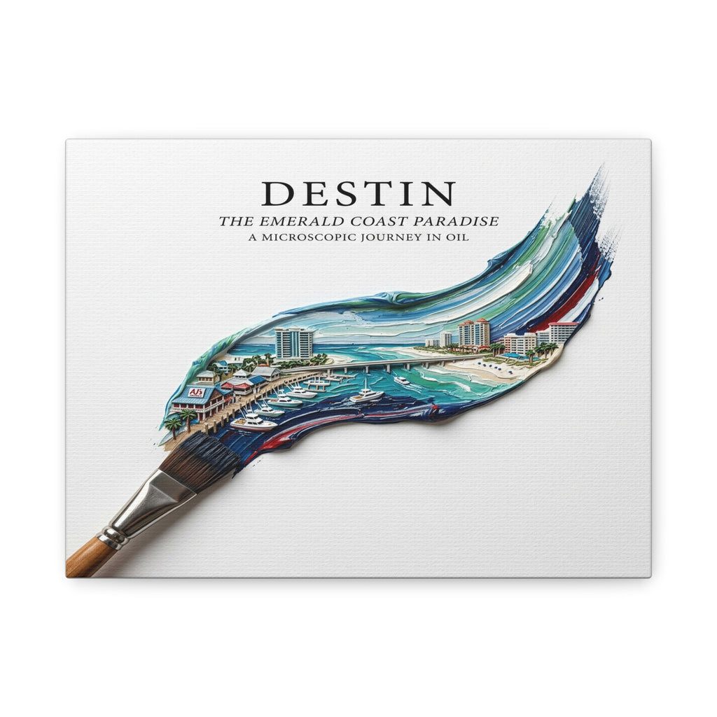 Destin Emerald Coast Canvas Print — Coastal Brushstroke Wall Art