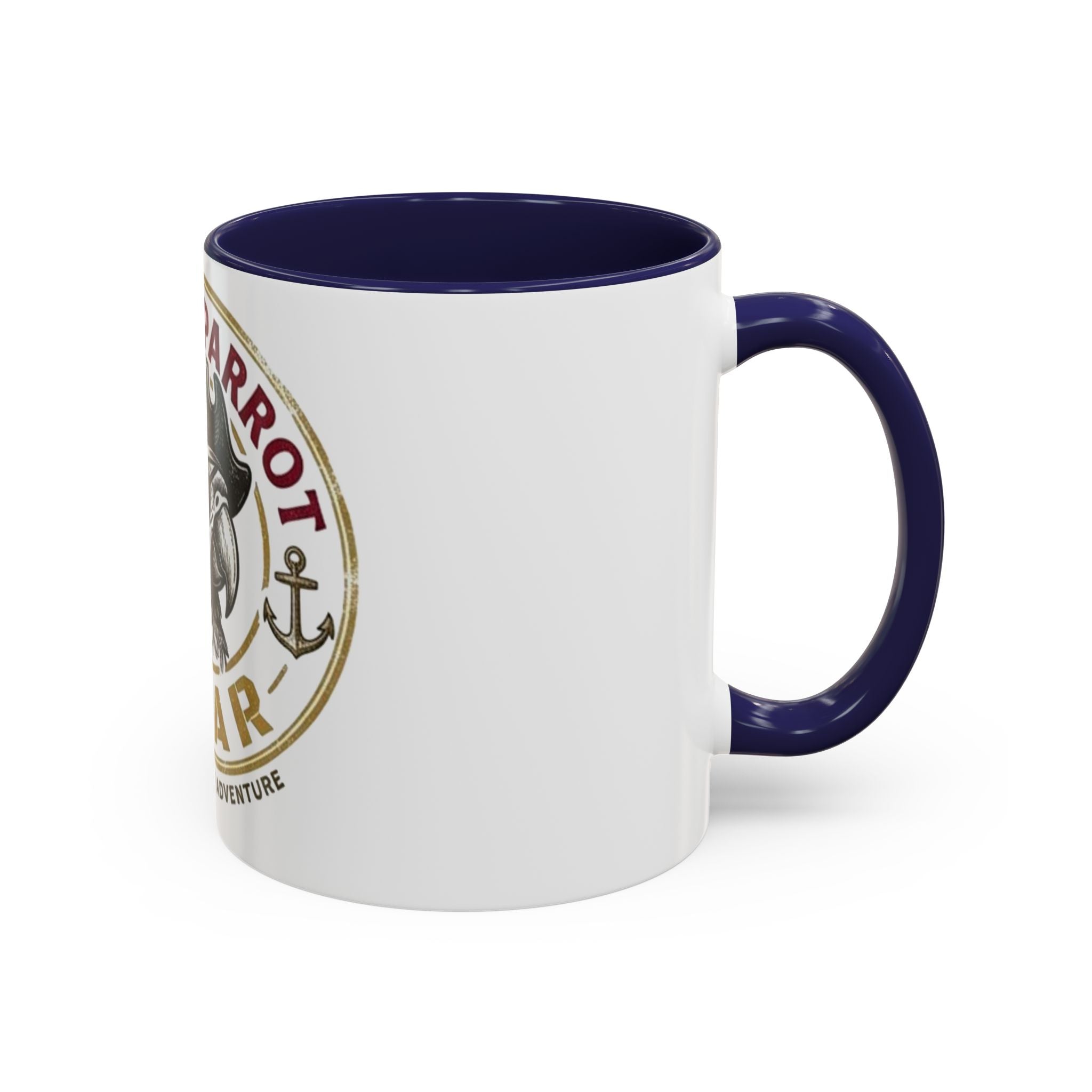 Pirate Parrot Gear Coffee Mug — 'Suppliers of Adventure' Accent Mug