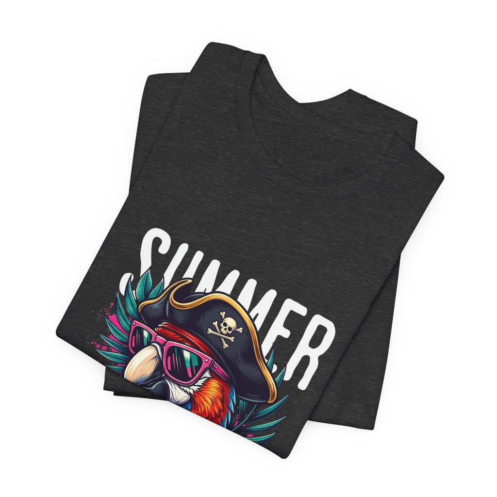 T-Shirt — "Summer Vibes" Pirate Parrot Graphic Tee