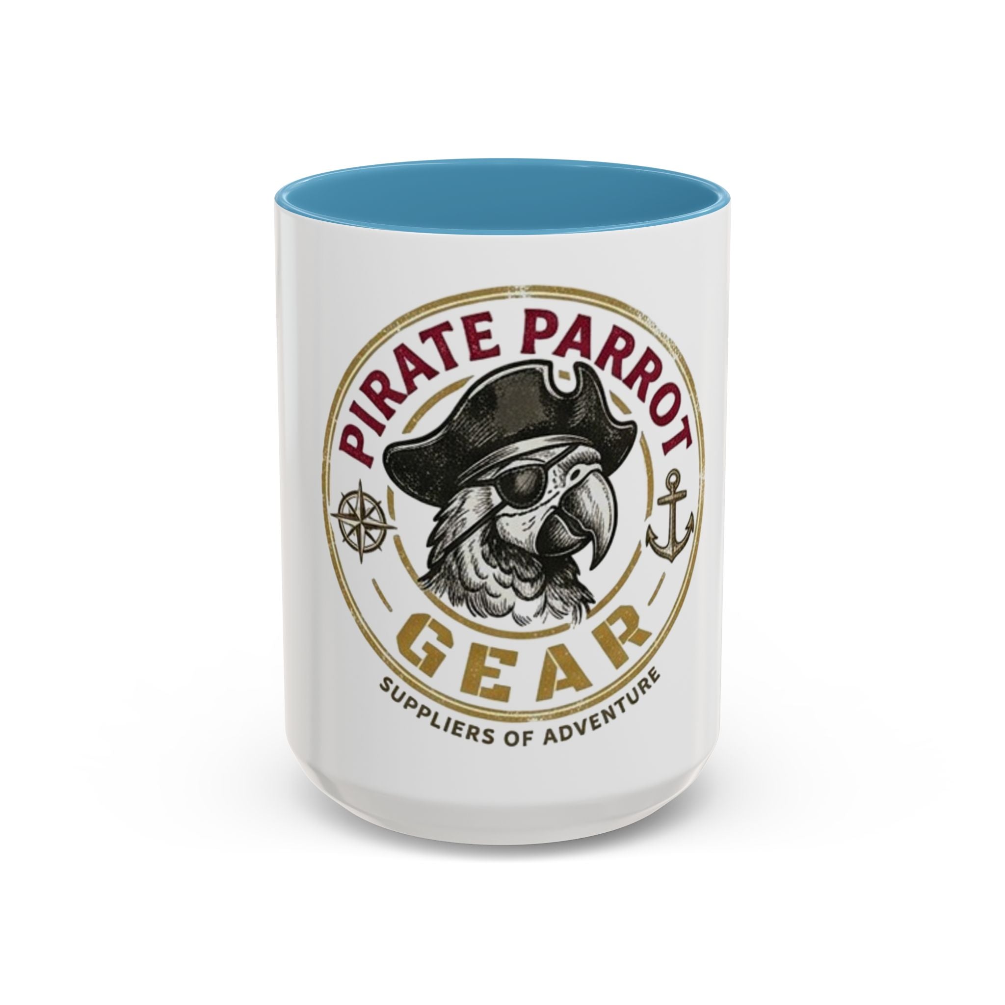 Pirate Parrot Gear Coffee Mug — 'Suppliers of Adventure' Accent Mug