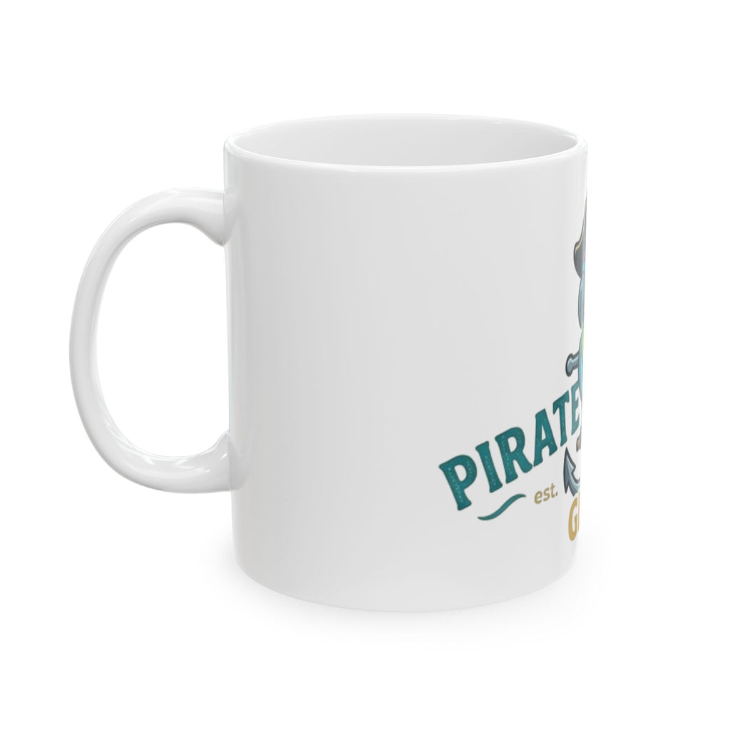 Pirate Parrot Gear Ceramic Mug – Tropical Pirate Logo Coffee Cup (11oz/15oz)