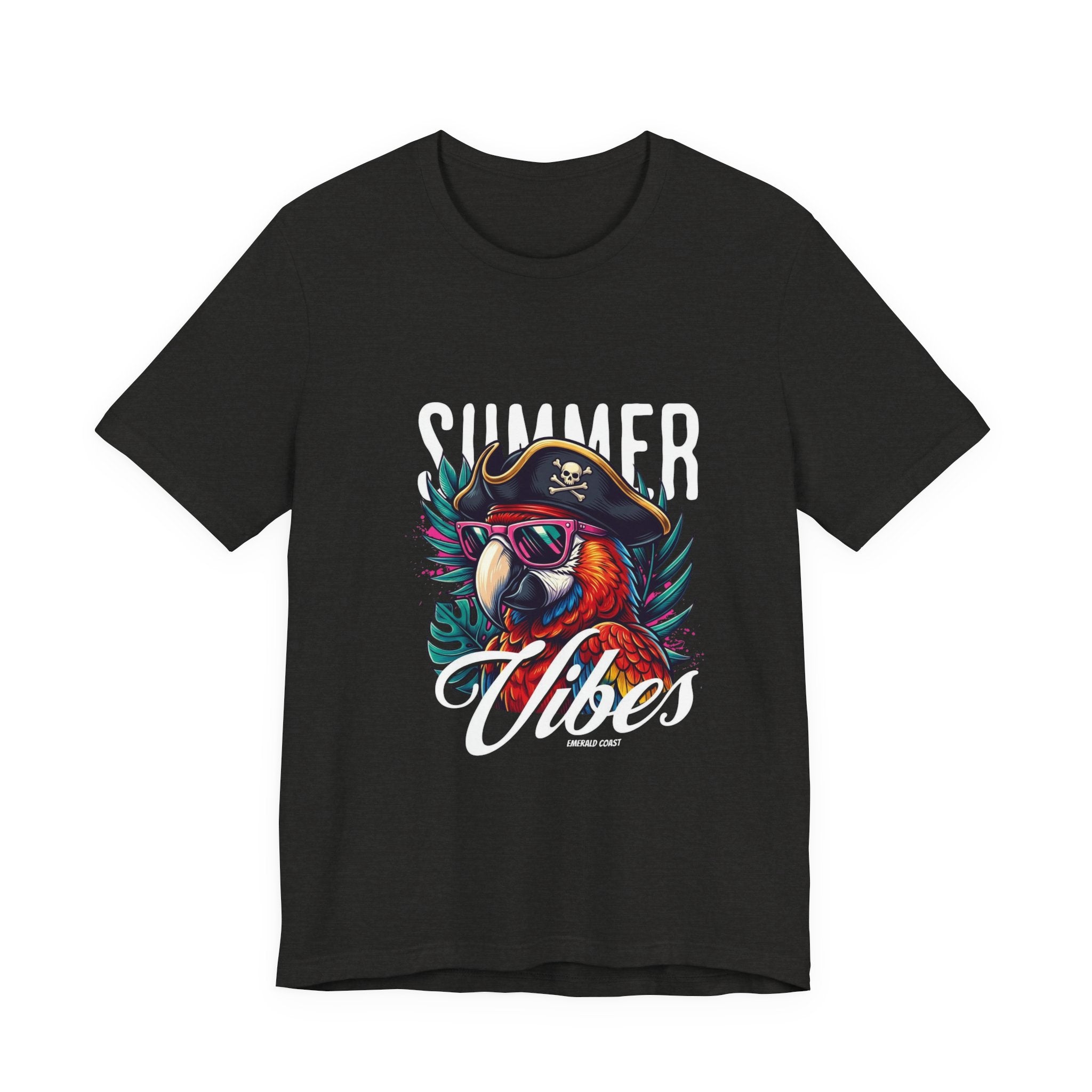 T-Shirt — "Summer Vibes" Pirate Parrot Graphic Tee