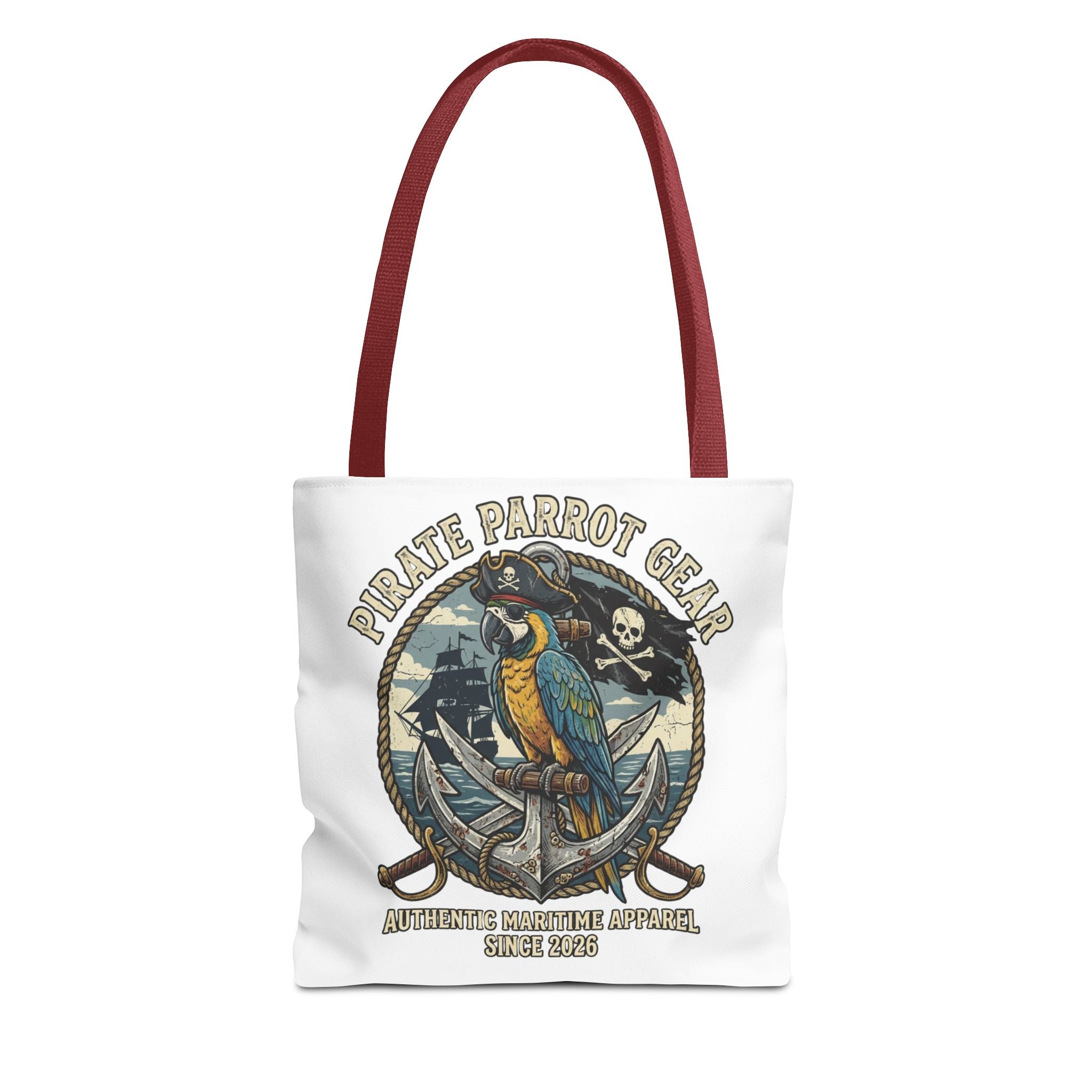 Pirate Parrot Gear Tote and Bead Bag — Nautical Parrot Anchor Design