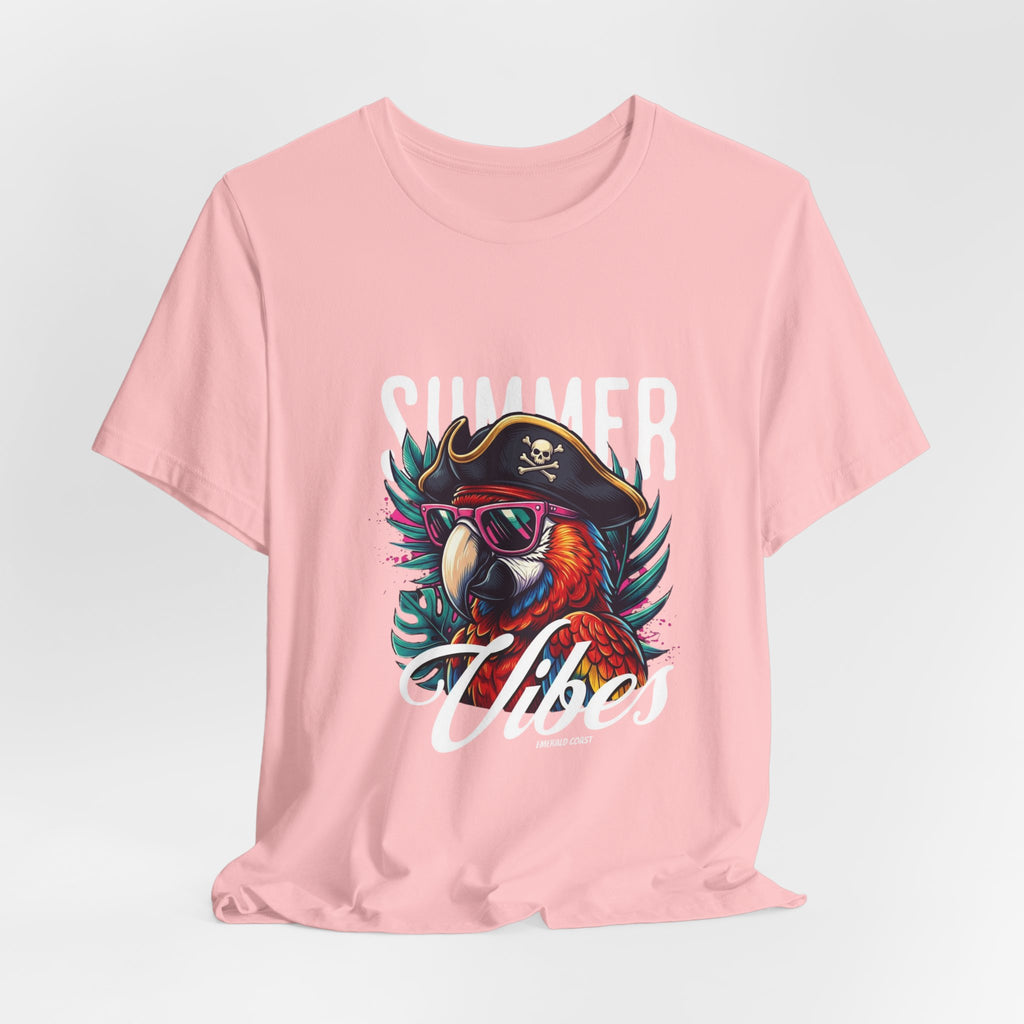T-Shirt — "Summer Vibes" Pirate Parrot Graphic Tee