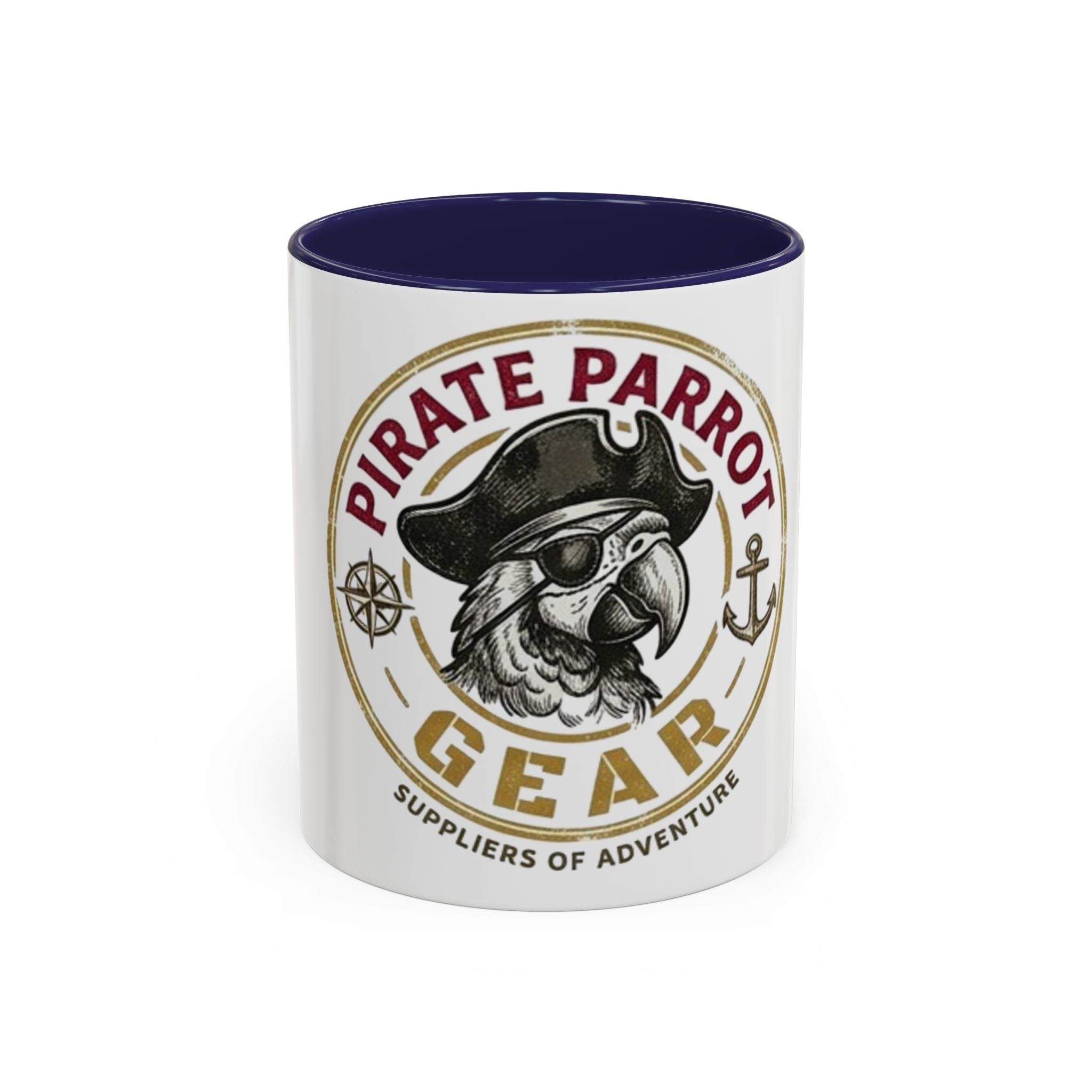 Pirate Parrot Gear Coffee Mug — 'Suppliers of Adventure' Accent Mug