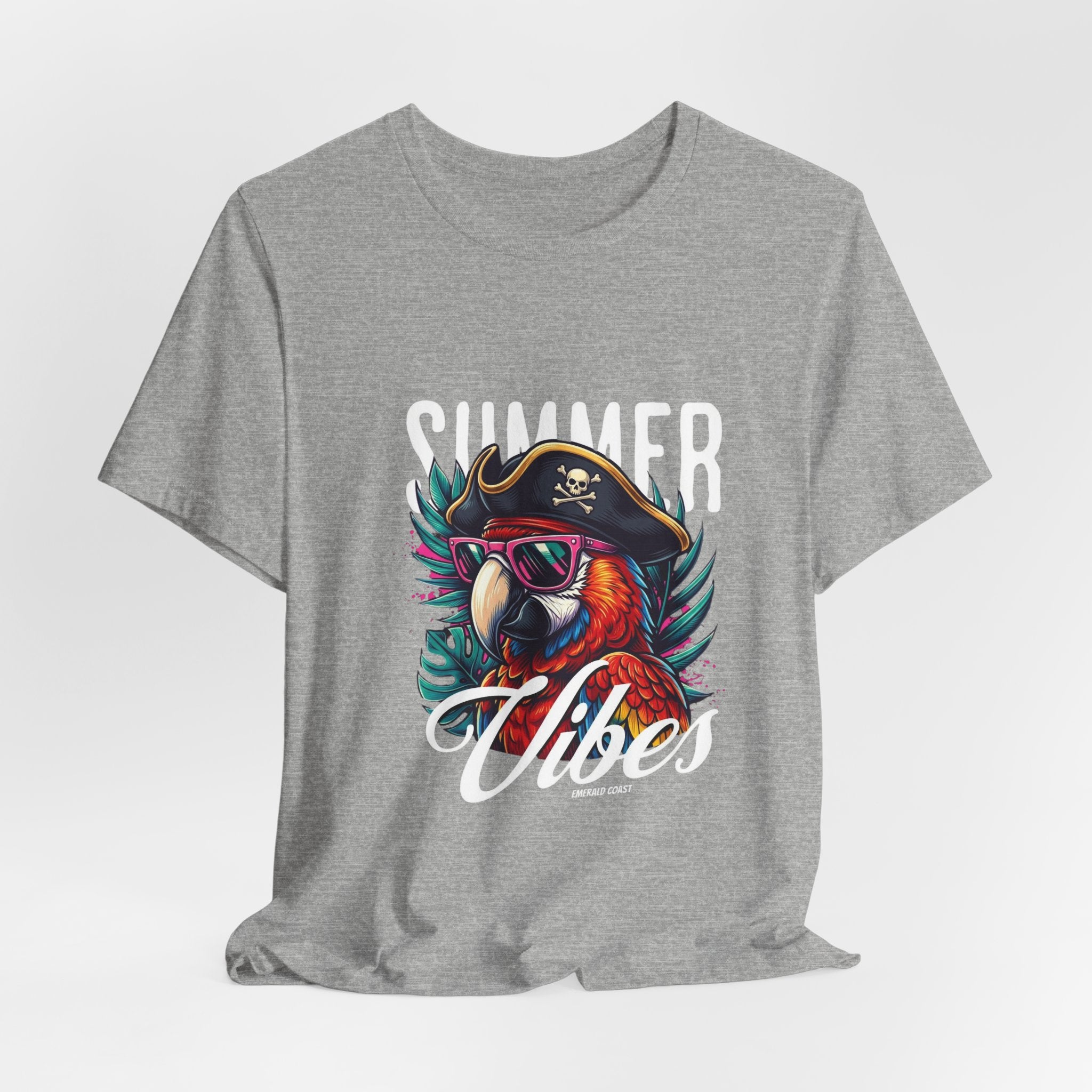 T-Shirt — "Summer Vibes" Pirate Parrot Graphic Tee