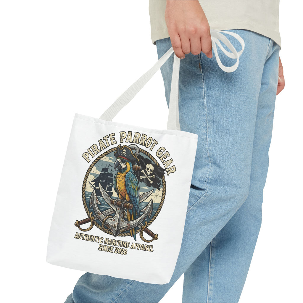 Pirate Parrot Gear Tote and Bead Bag — Nautical Parrot Anchor Design