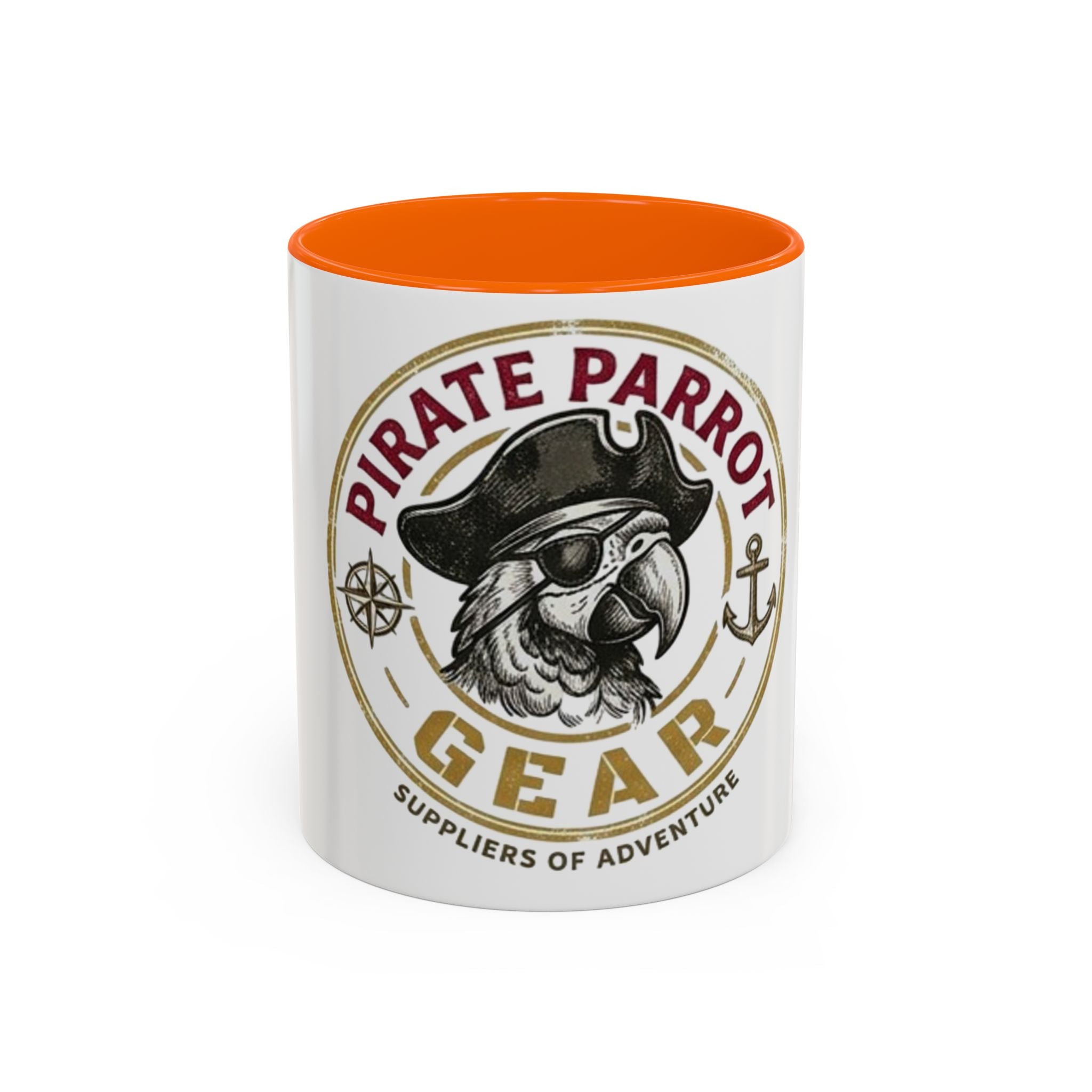 Pirate Parrot Gear Coffee Mug — 'Suppliers of Adventure' Accent Mug