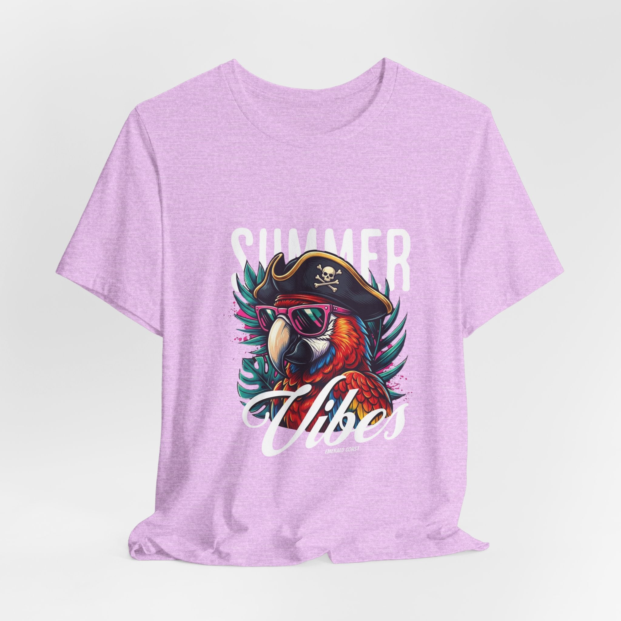 T-Shirt — "Summer Vibes" Pirate Parrot Graphic Tee