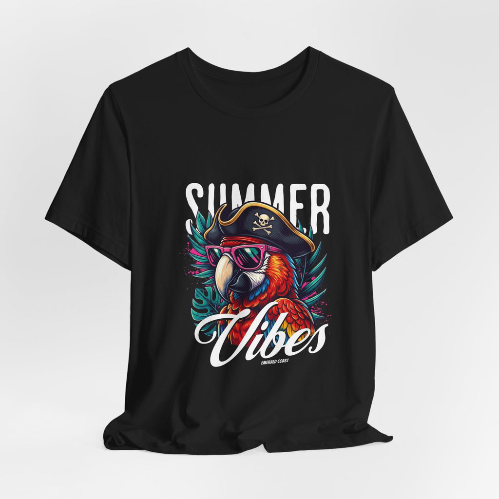 T-Shirt — "Summer Vibes" Pirate Parrot Graphic Tee