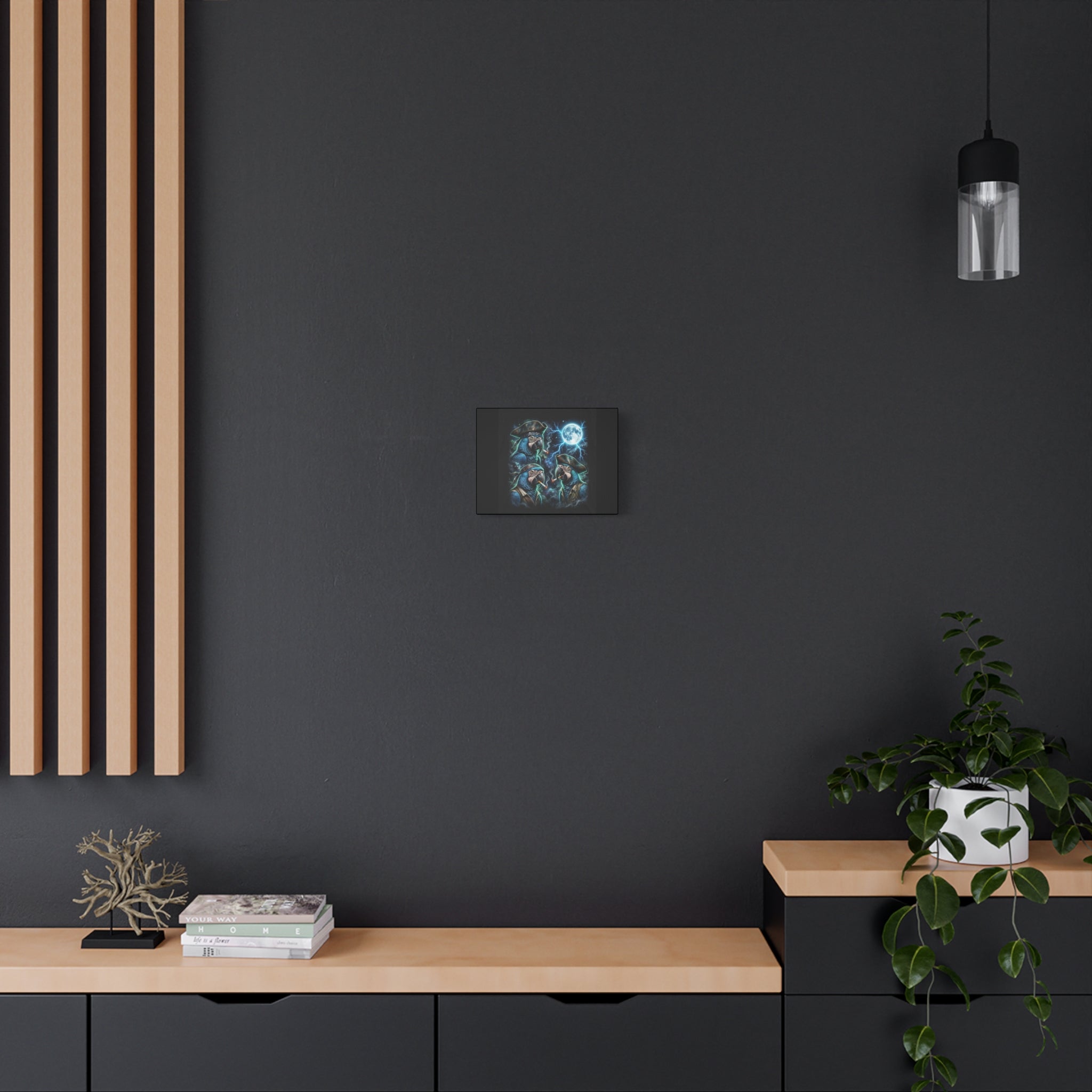 Matte Canvas, Stretched, 1.25" - 3 Parrot Moon