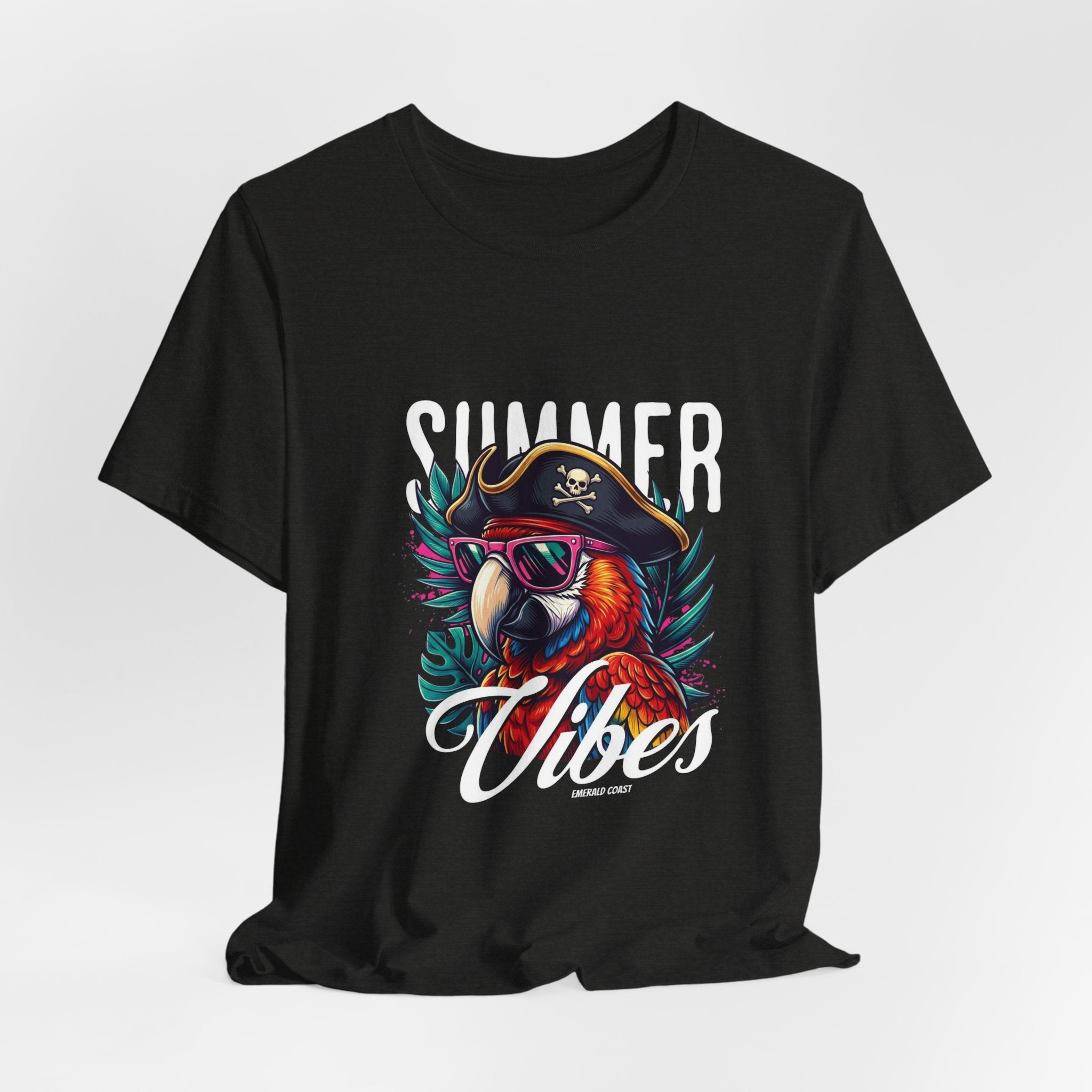 T-Shirt — "Summer Vibes" Pirate Parrot Graphic Tee
