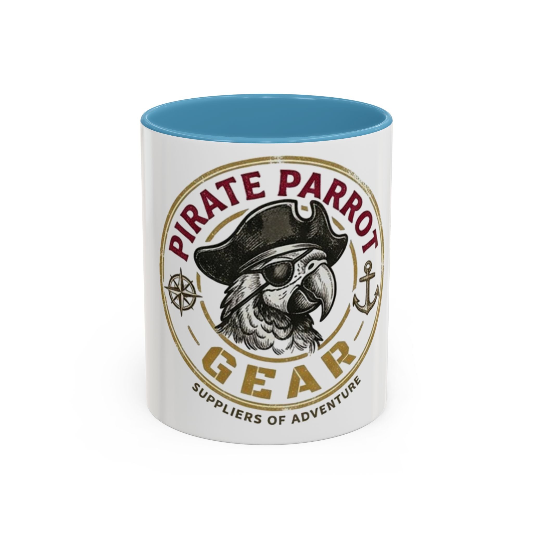 Pirate Parrot Gear Coffee Mug — 'Suppliers of Adventure' Accent Mug