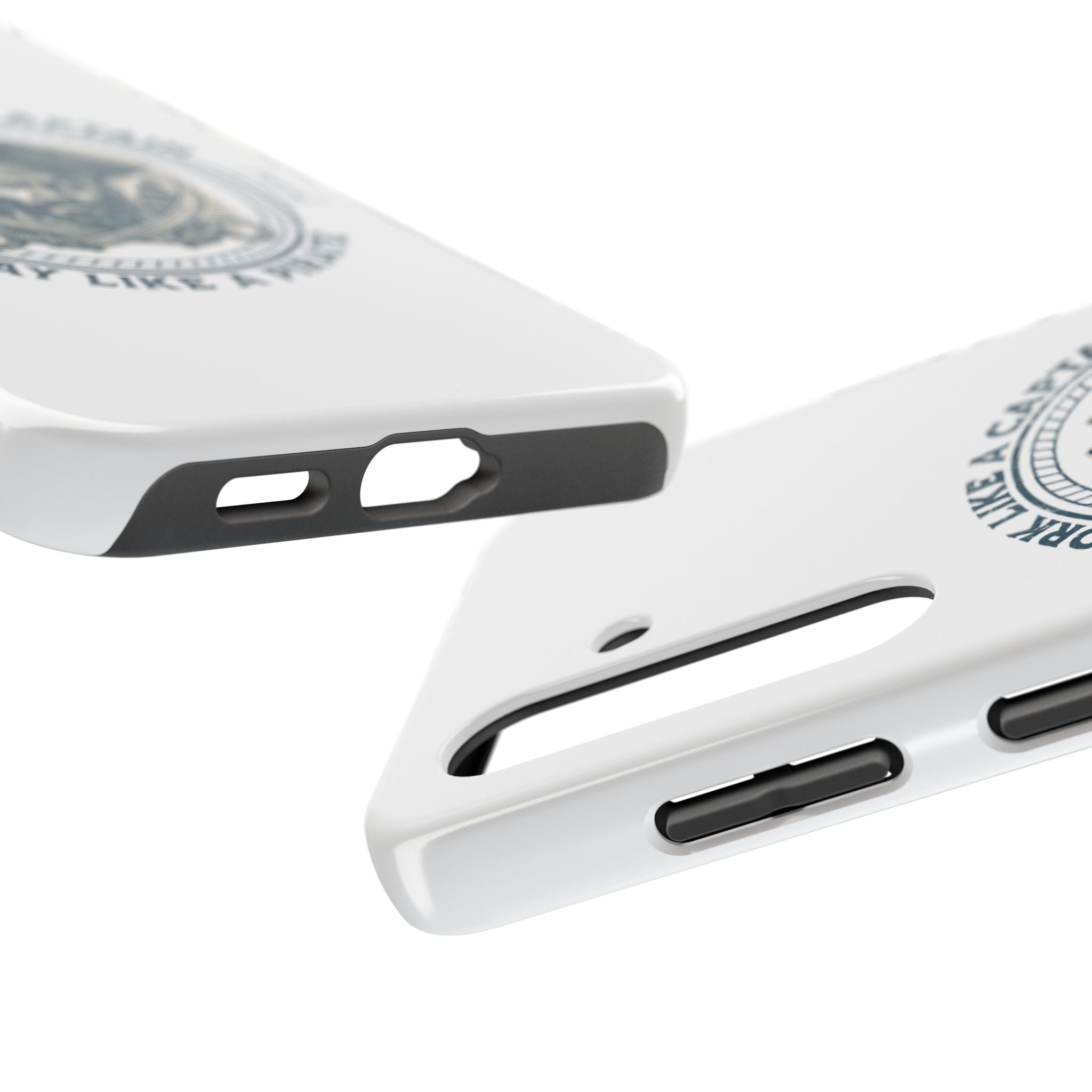 Tough Phone Case — "Work Like a Captain, Play Like a Pirate" Vintage Pirate Design