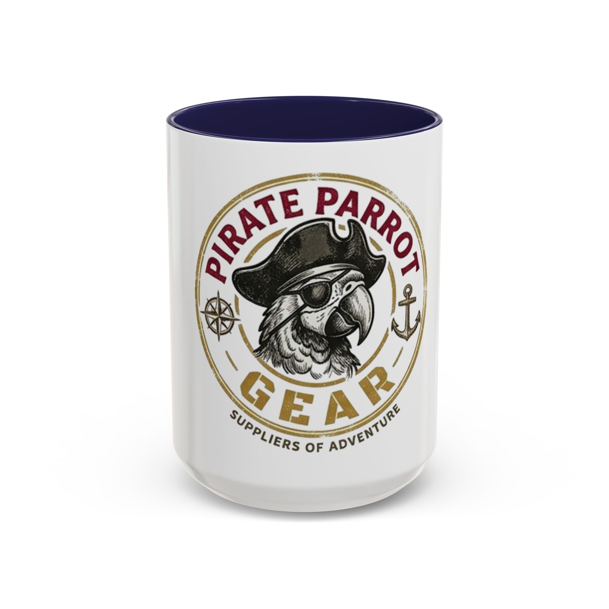 Pirate Parrot Gear Coffee Mug — 'Suppliers of Adventure' Accent Mug